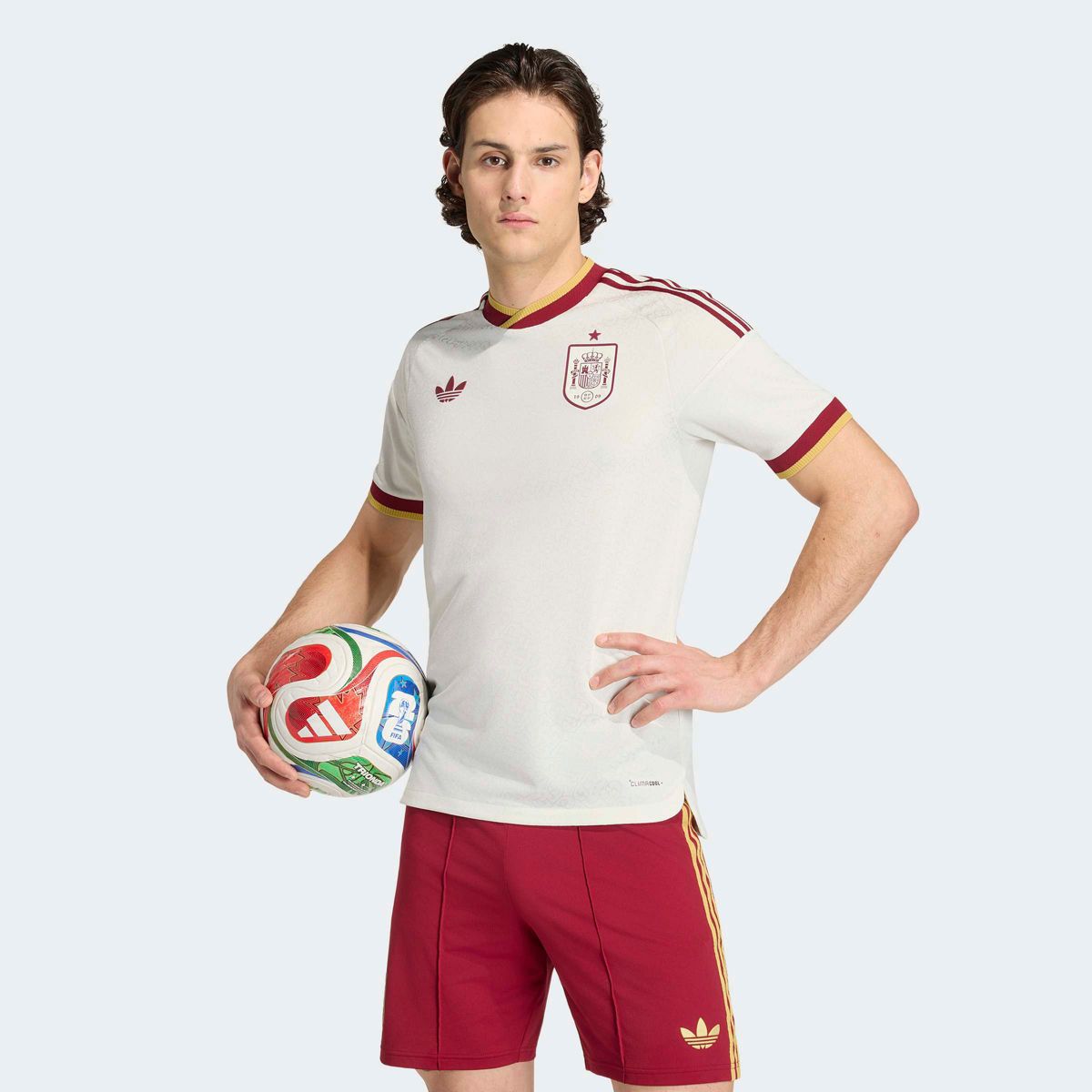 adidas Adult Lamine Yamal #19 Spain 2026 Off White Away Authentic