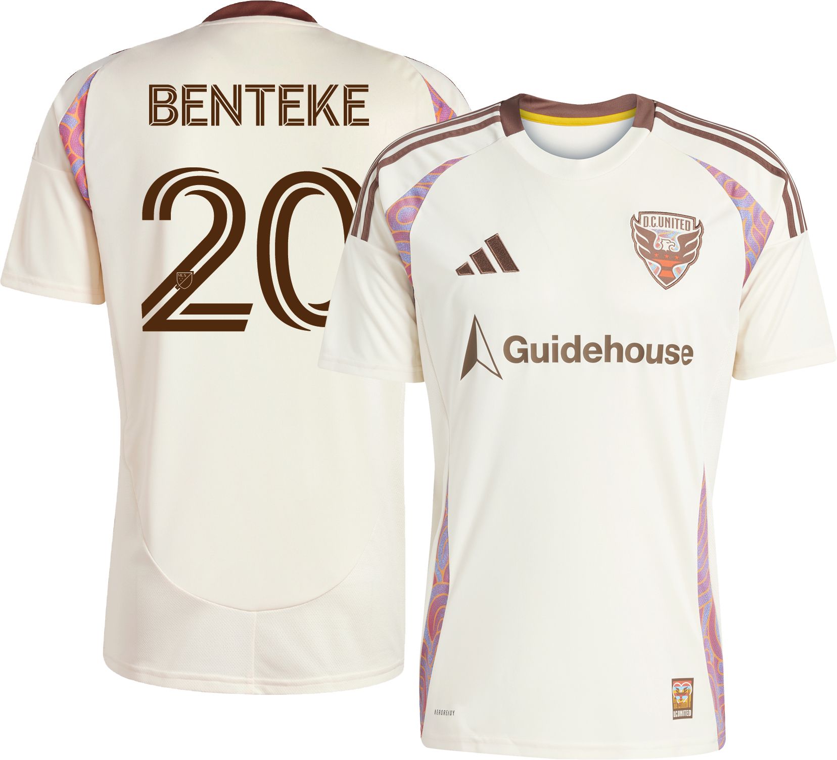 adidas Adult D.C. United Christian Benteke #20 2025 Secondary Replica Jersey