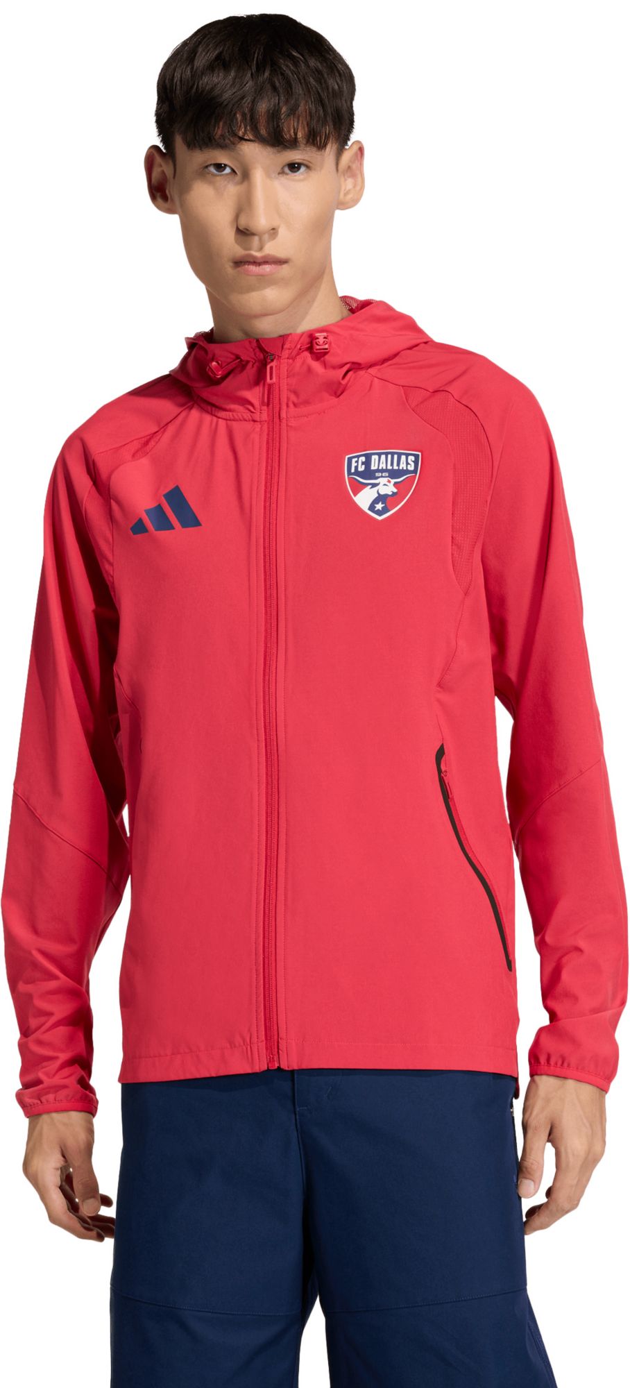 adidas Adult FC Dallas Red 2026 Home Travel Full-Zip Jacket