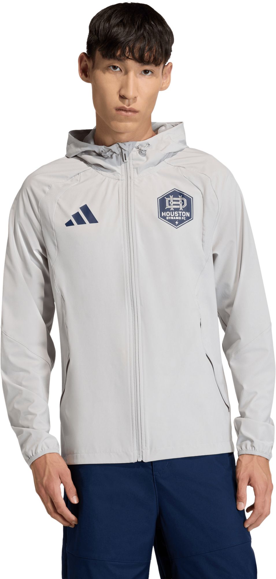 adidas Adult Houston Dynamo Grey 2026 Home Travel Full-Zip Jacket