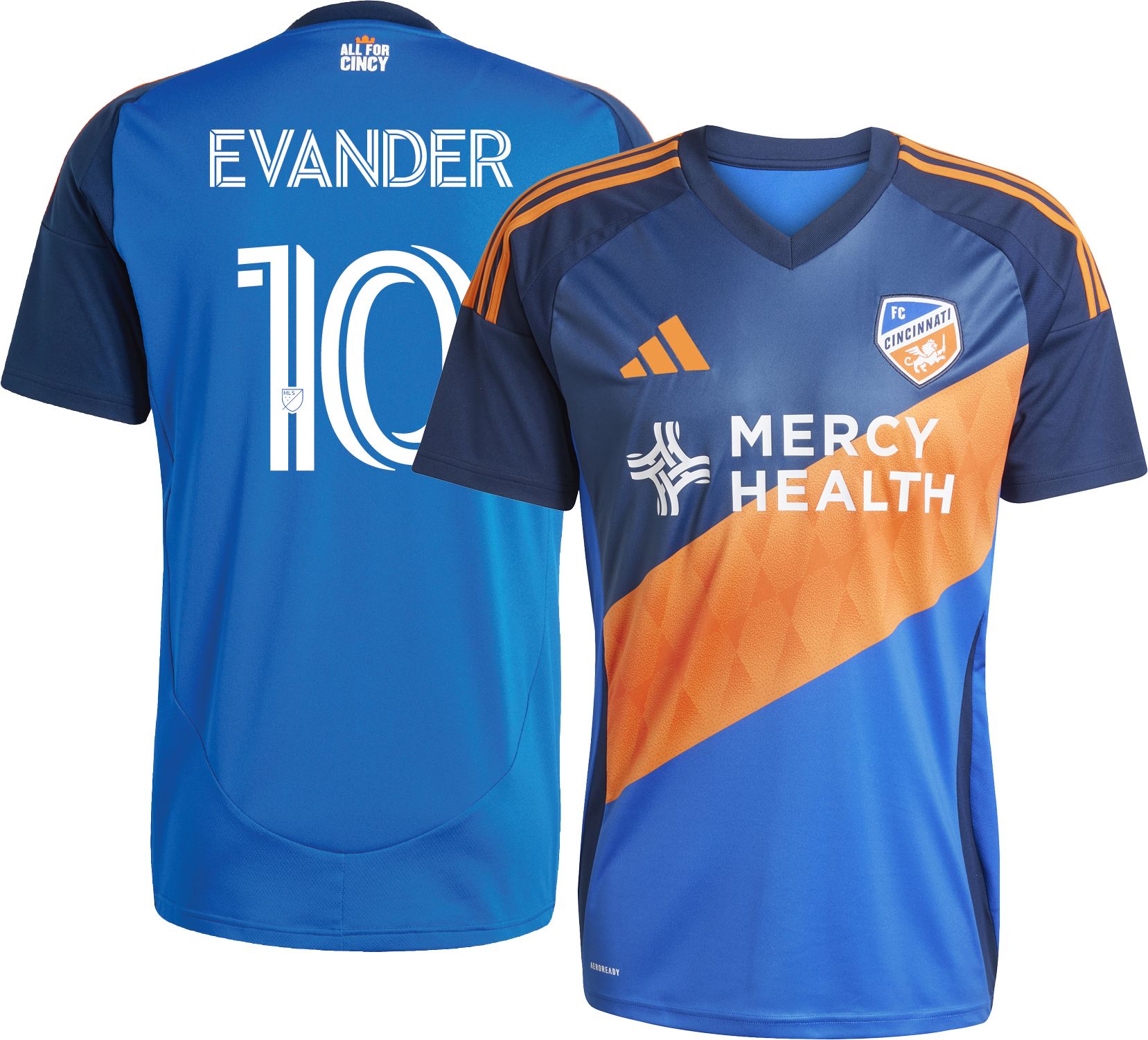 adidas Adult FC Cincinnati Evander Ferreira #10 2025 Primary Replica Jersey
