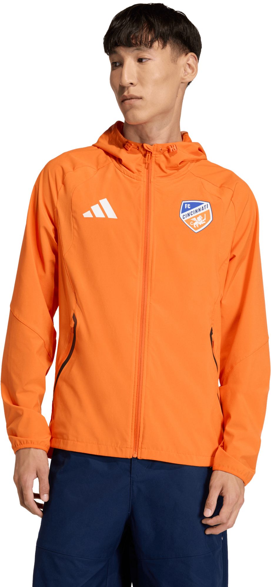 adidas Adult FC Cincinnati Orange 2026 Home Travel Full-Zip Jacket