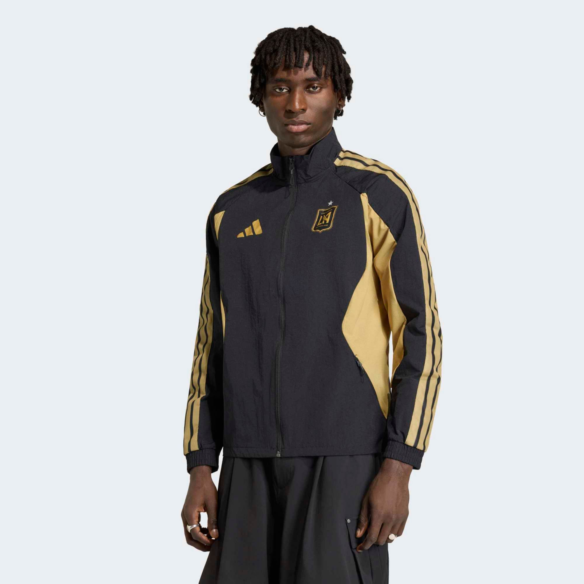 adidas Adult Los Angeles FC Gold 2026 Prematch Anthem Full-Zip Jacket