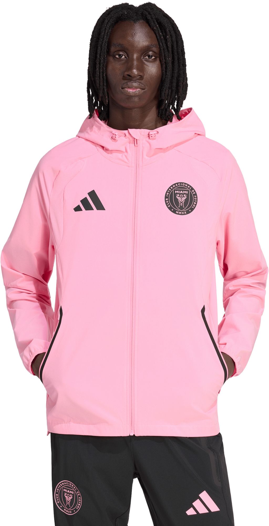 adidas Adult Inter Miami CF Pink 2026 Home Travel Full-Zip Jacket