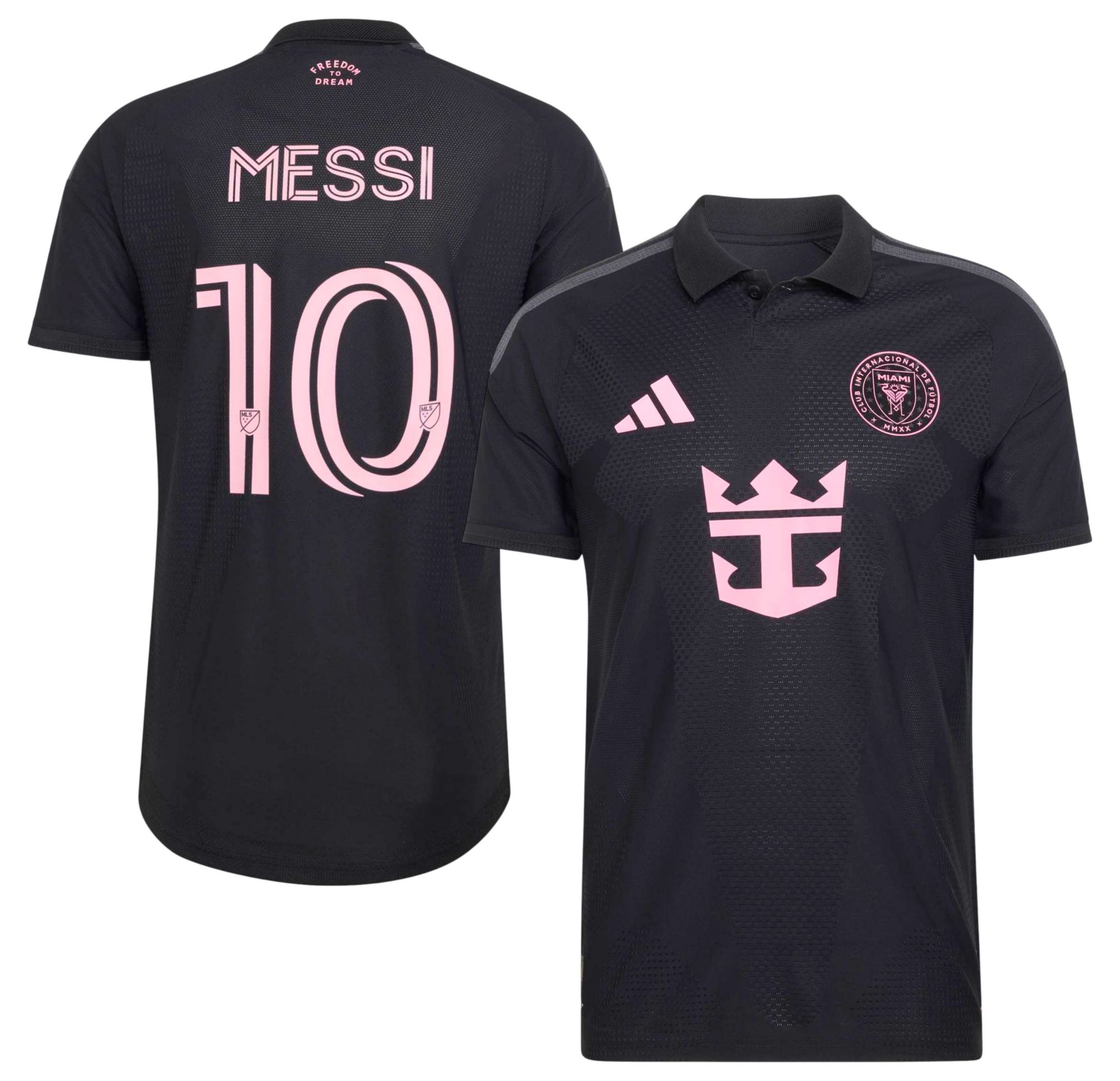 adidas Adult Inter Miami CF Black 2026 Away Authentic Jersey