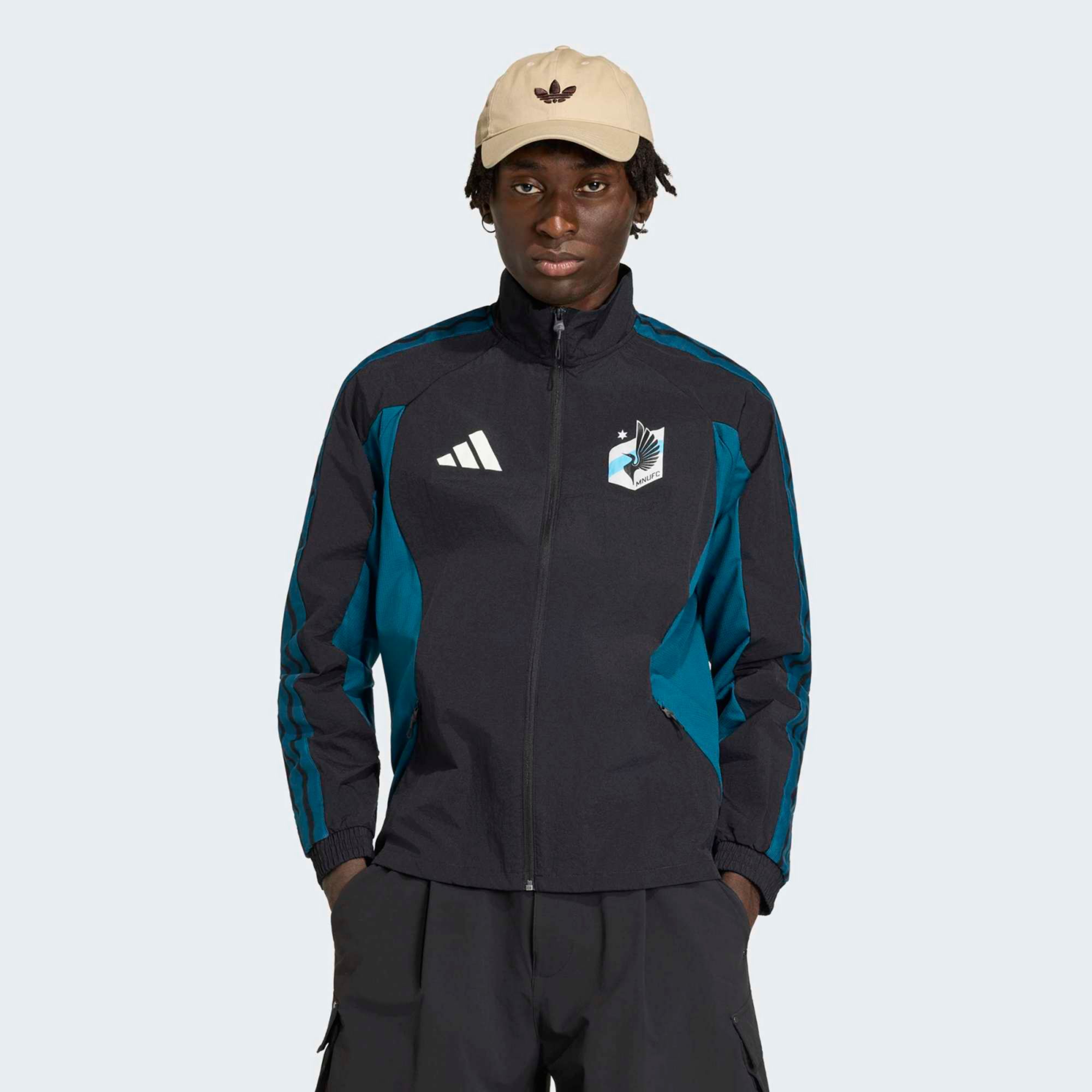 adidas Adult Minnesota United FC Black 2026 Prematch Anthem Full-Zip Jacket