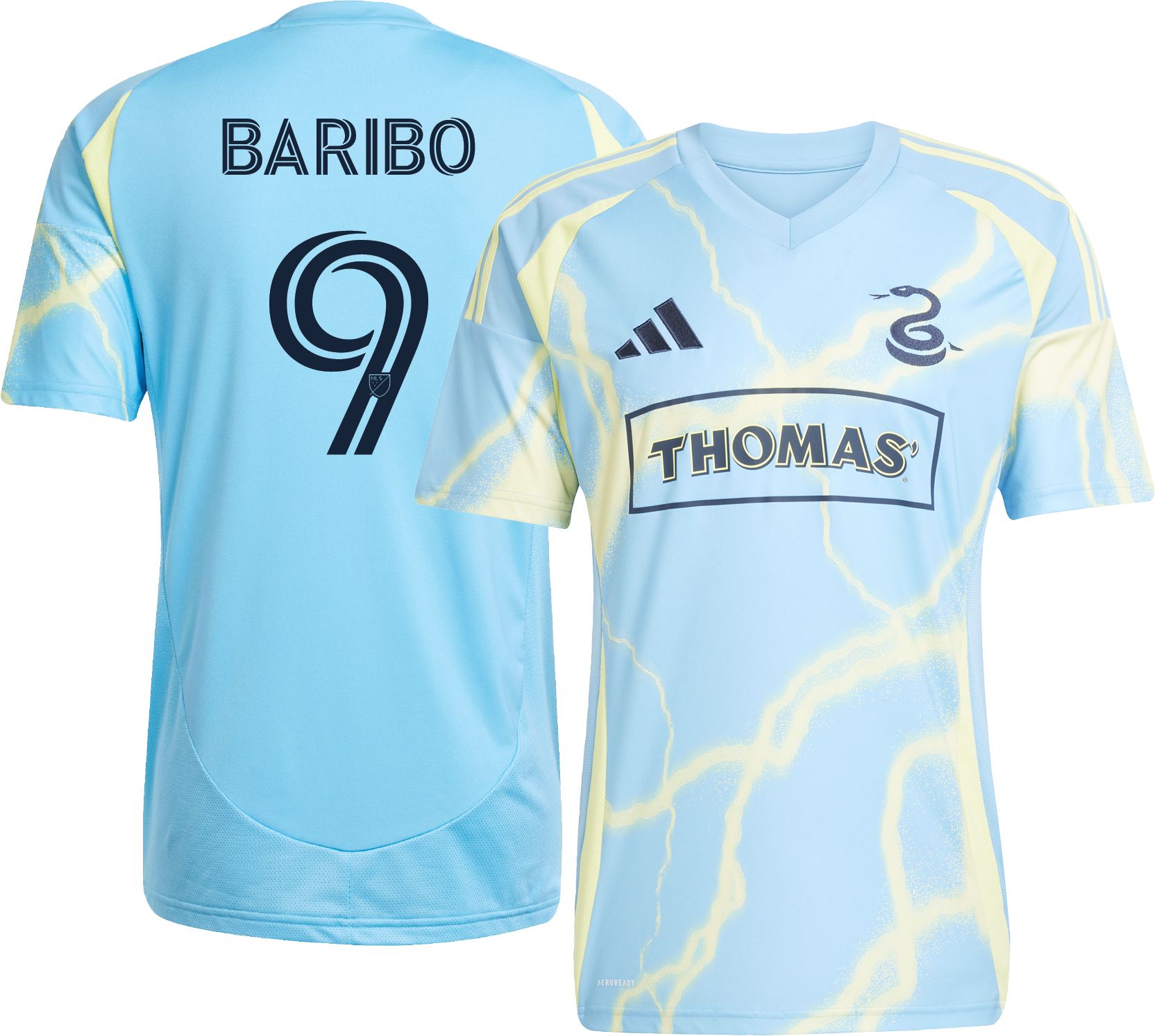 adidas Adult Philadelphia Union Tai Baribo #9 2025 Secondary Replica Jersey