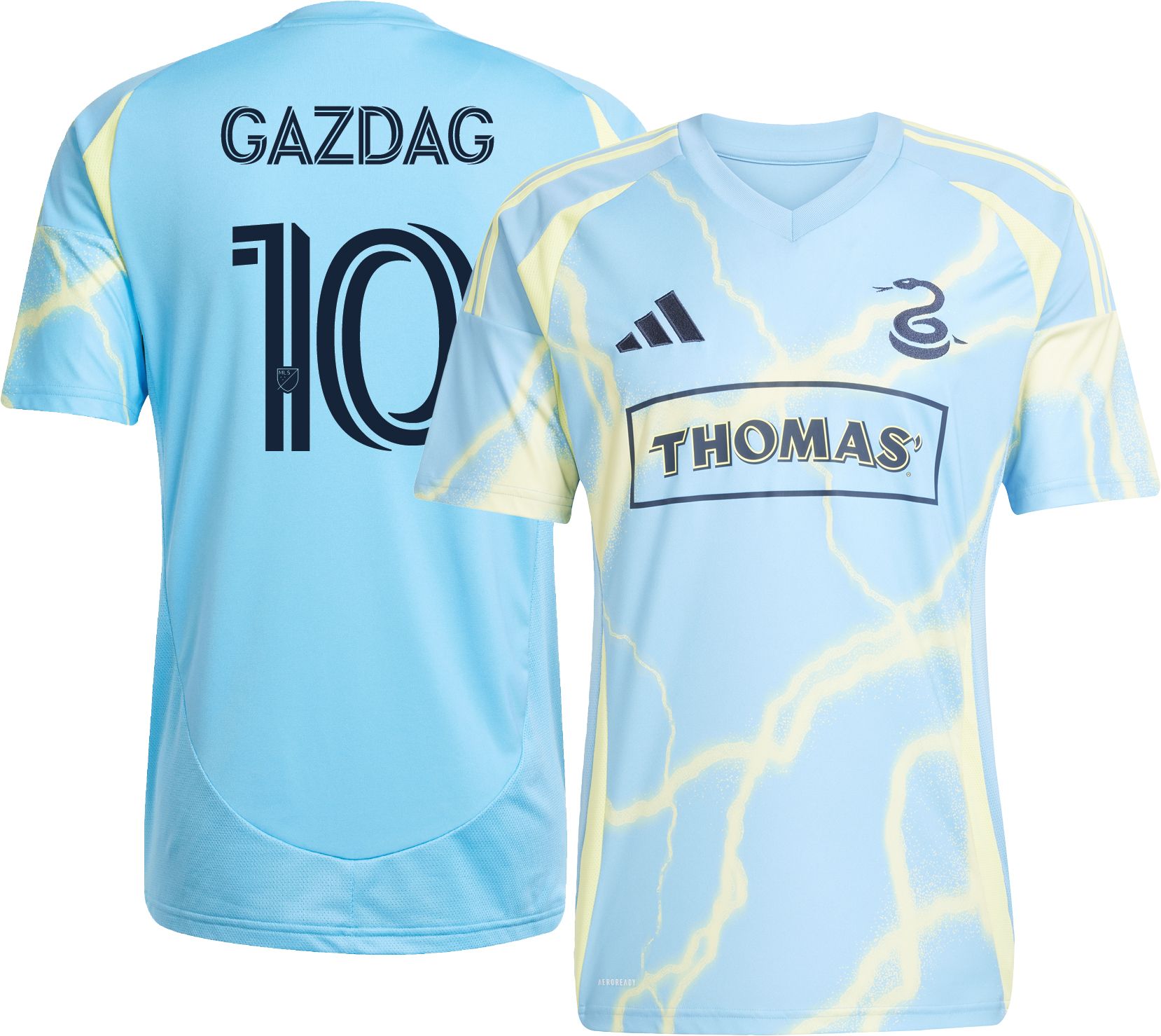 adidas Adult Philadelphia Union Daniel Gazdag #10 2025 Secondary Replica Jersey