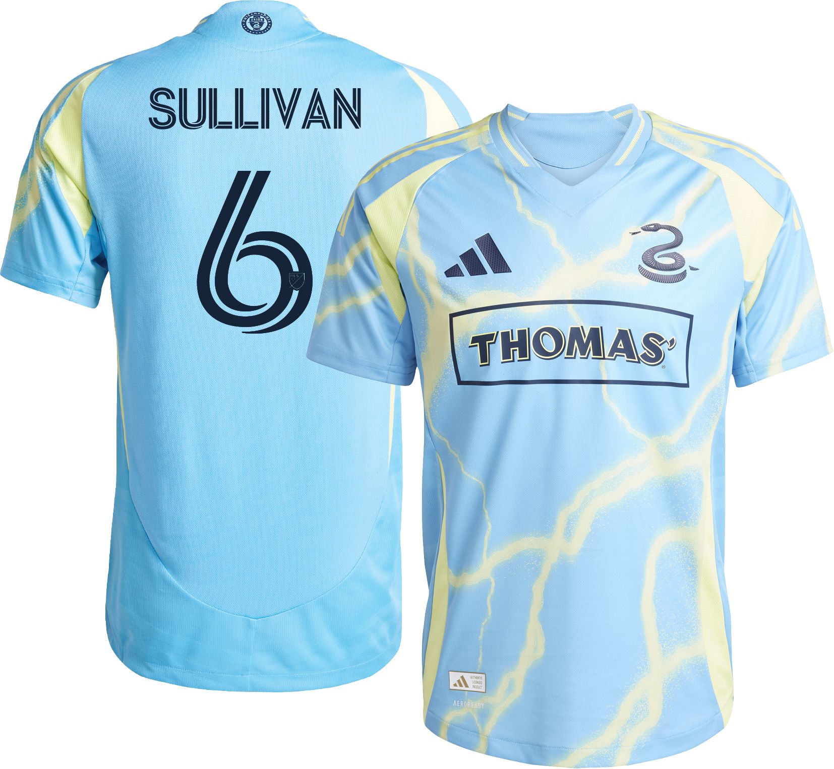 adidas Adult Philadelphia Union Cavan Sullivan #6 2025 Secondary Authentic Jersey