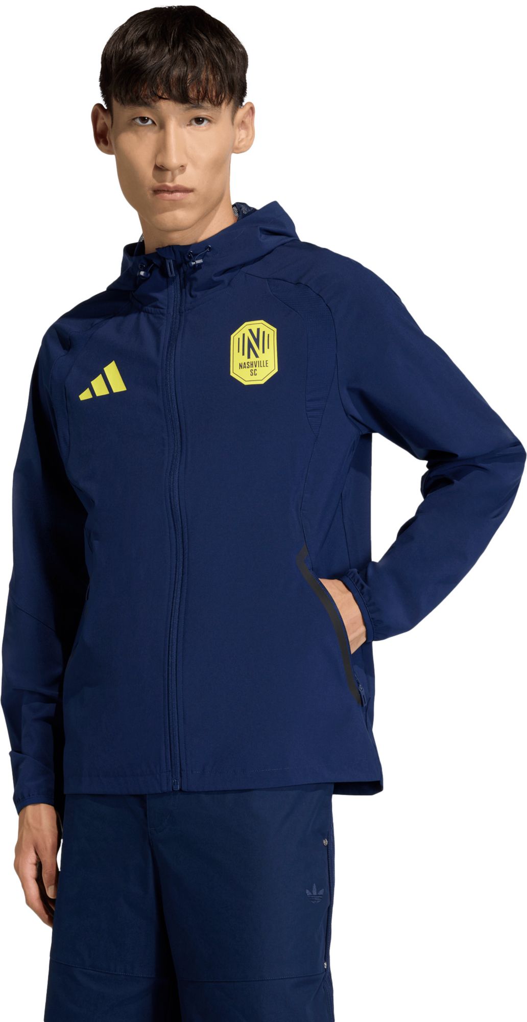 adidas Adult Nashville SC Navy 2026 Home Travel Full-Zip Jacket
