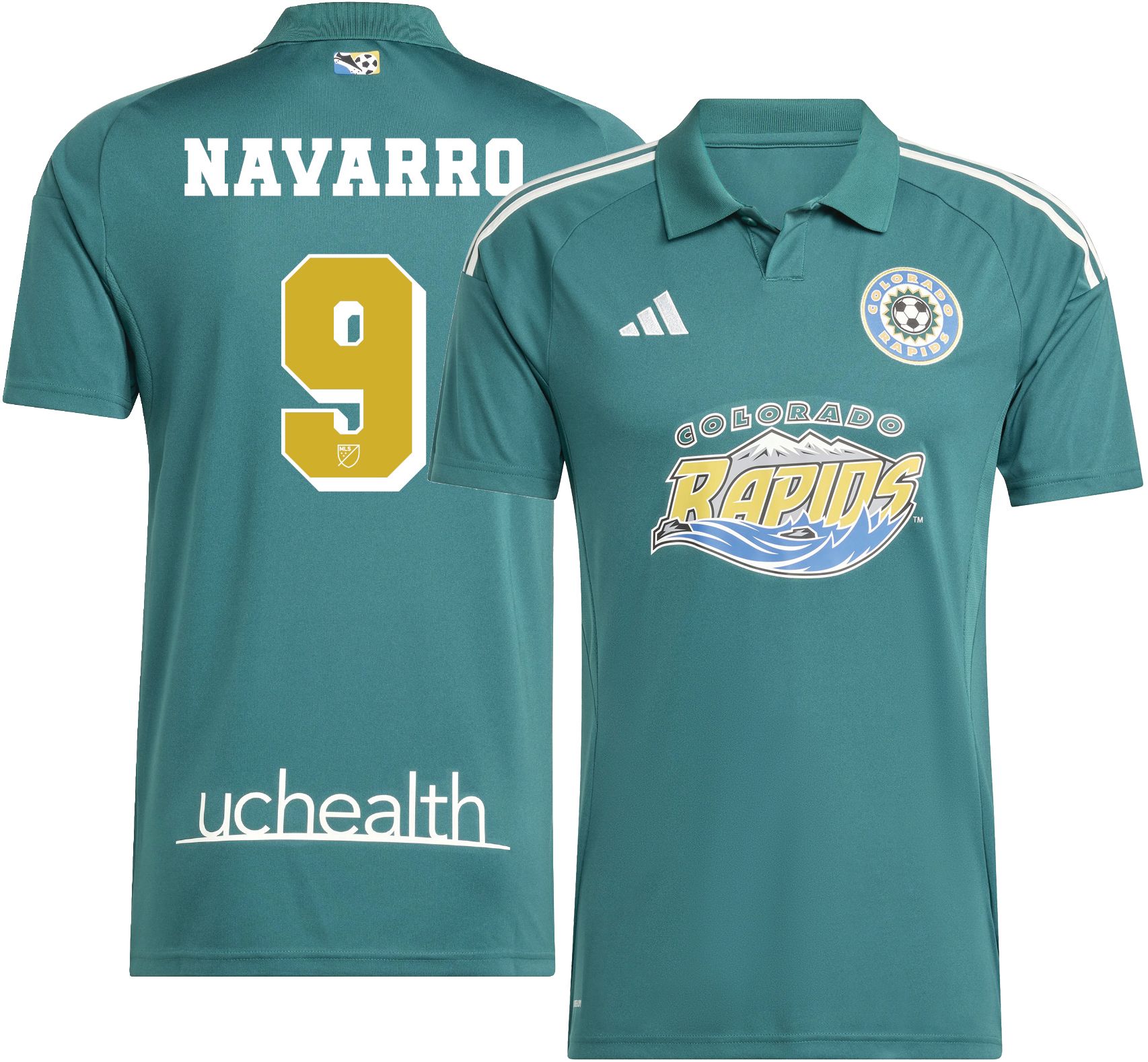 adidas Adult Colorado Rapids Rafael Navarro #9 2025 Third Replica Jersey
