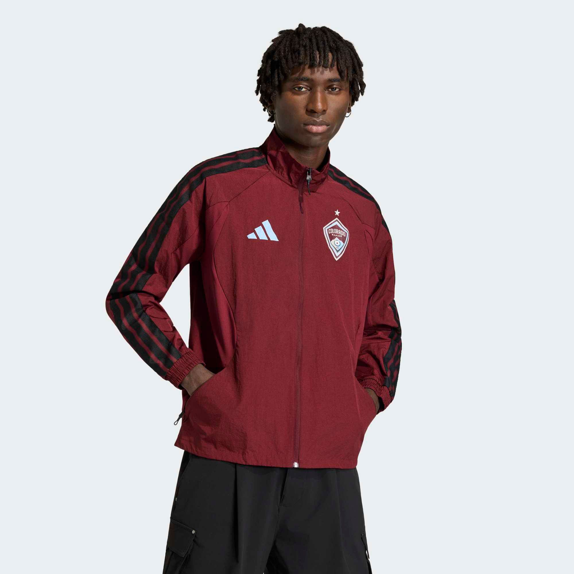 adidas Adult Colorado Rapids Red 2026 Prematch Anthem Full-Zip Jacket