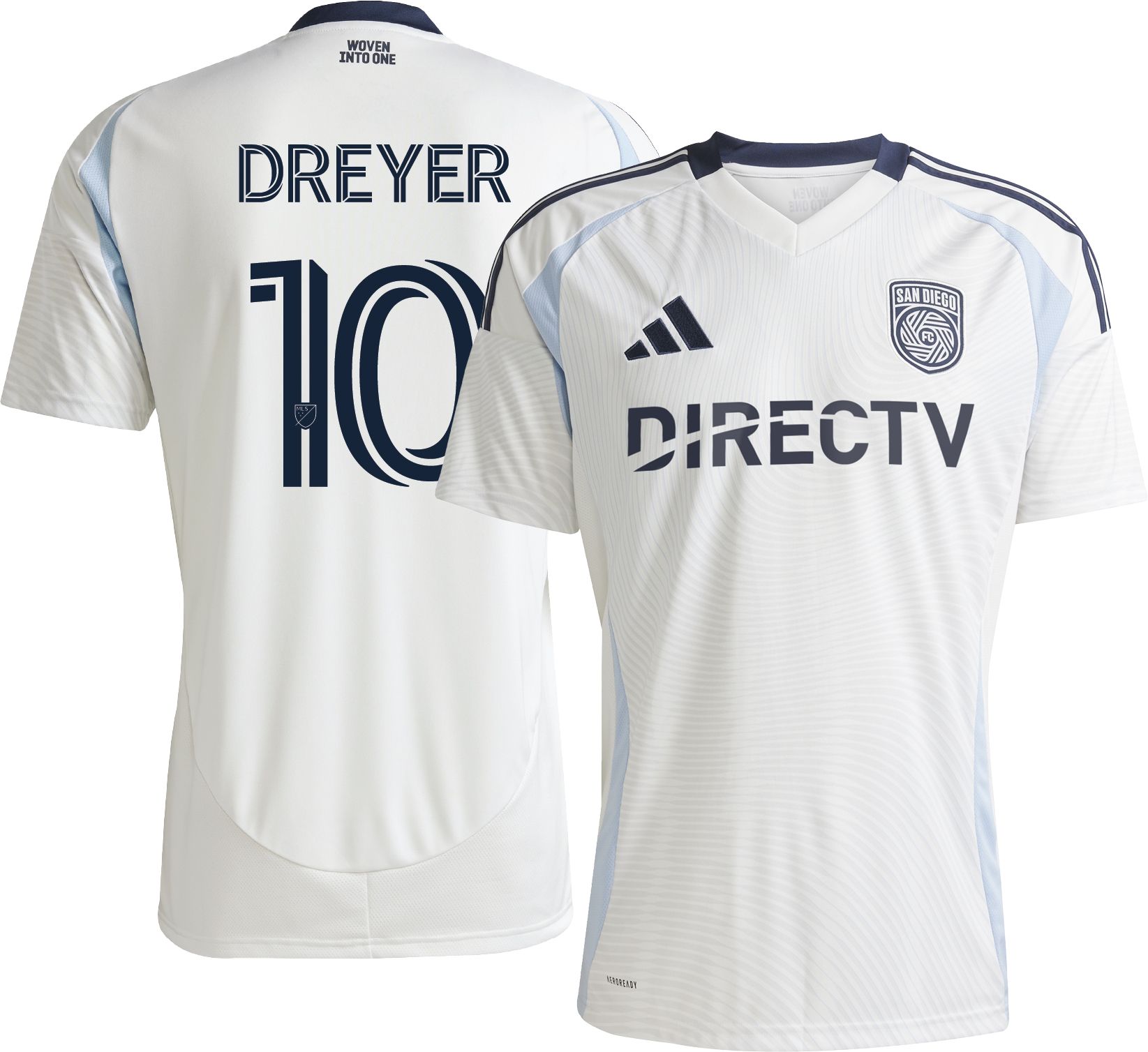 adidas Adult San Diego FC Anders Dreyer #10 2025 Secondary Replica Jersey