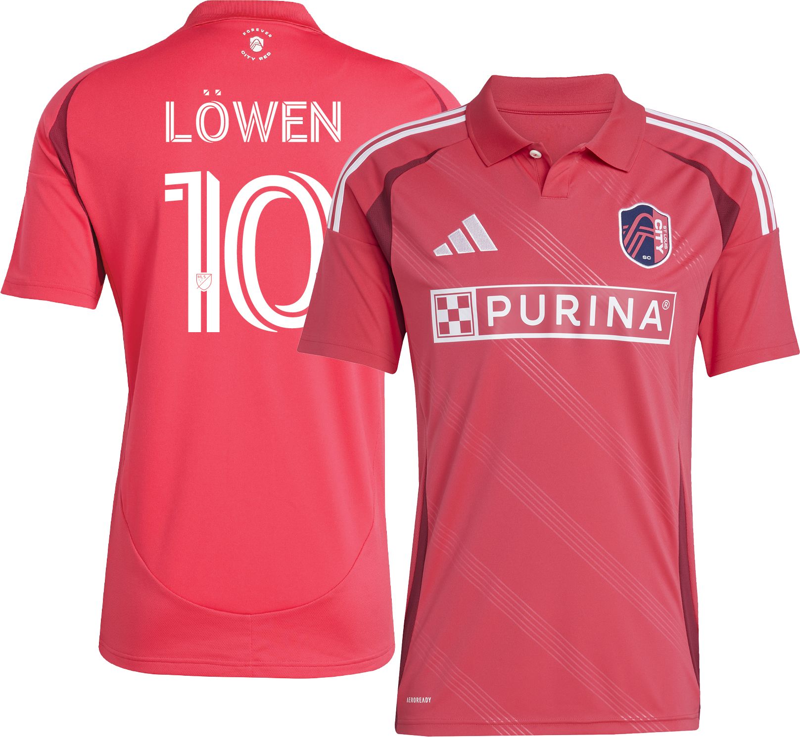 adidas Adult St. Louis City SC Eduard Lowen #10 2025 Primary Replica Jersey