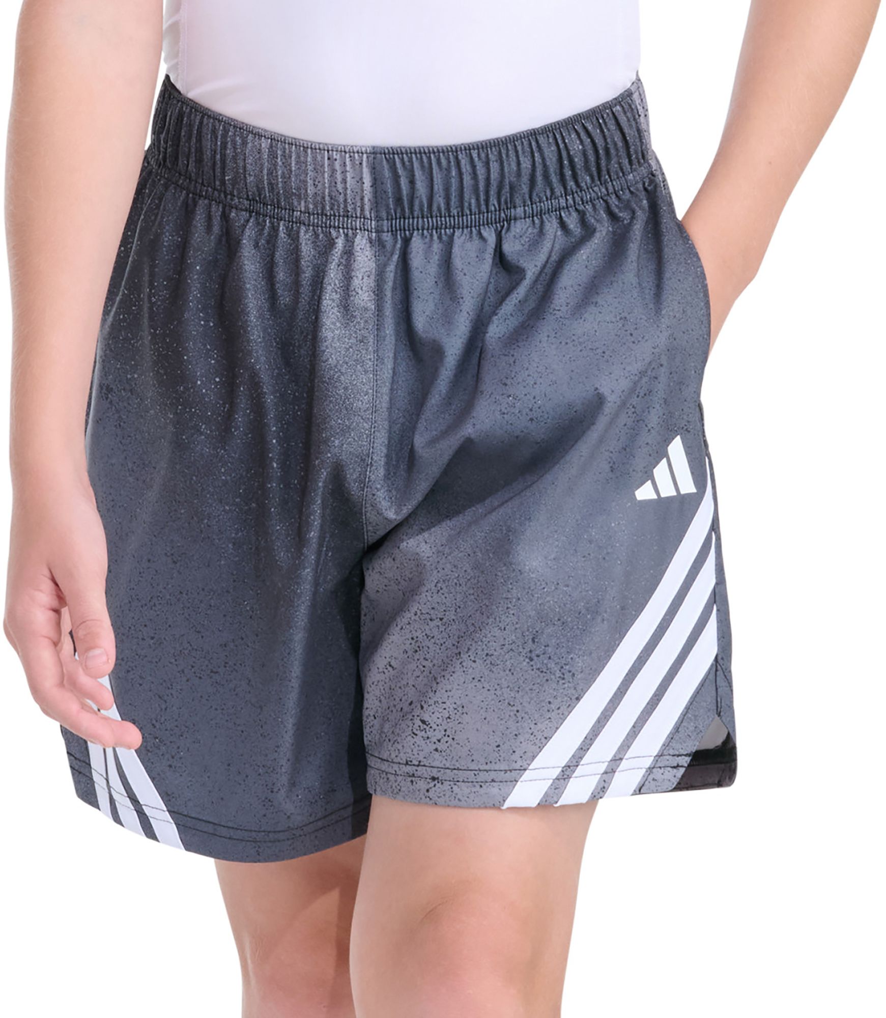 adidas Kids' Printed Woven 3-Stripes Short