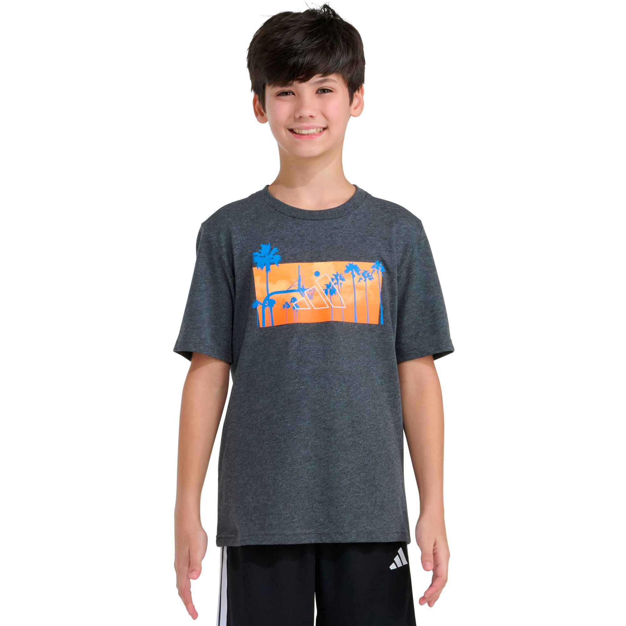 adidas Kids' Tropical Basketball Graphic Tee