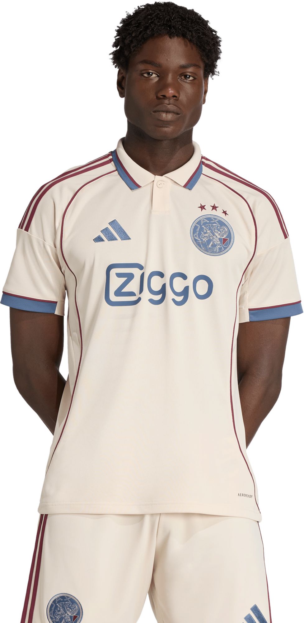 adidas Men's 2025 Ajax Amsterdam Ivory Third Replica Jersey