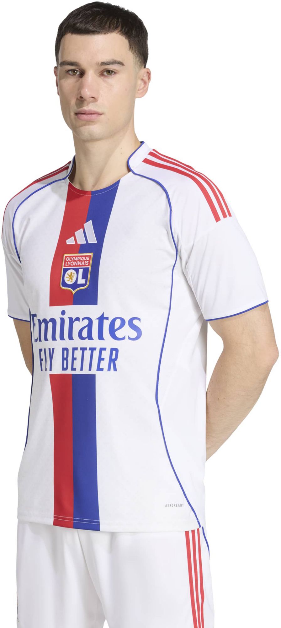 adidas Adult Lyon 2025-26 White Home Replica Jersey