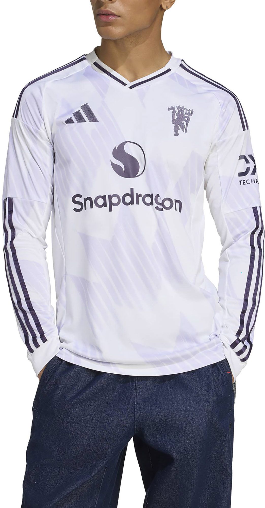 adidas Adult Manchester United 2025-26 White Away Replica Jersey