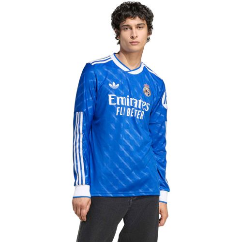 adidas Adult Real Madrid 2024 Lifestyler Grey Long Sleeve