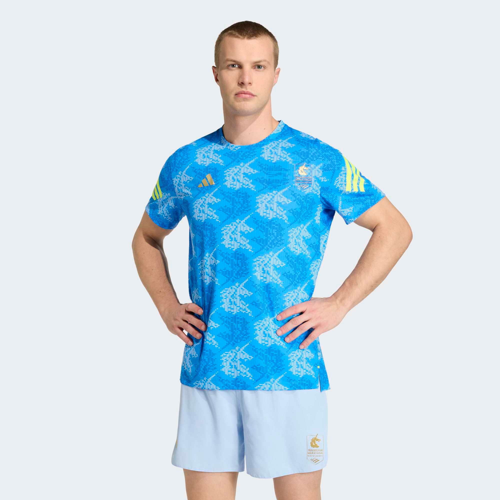 adidas Men's Boston Marathon 2026 Allover Print T-Shirt