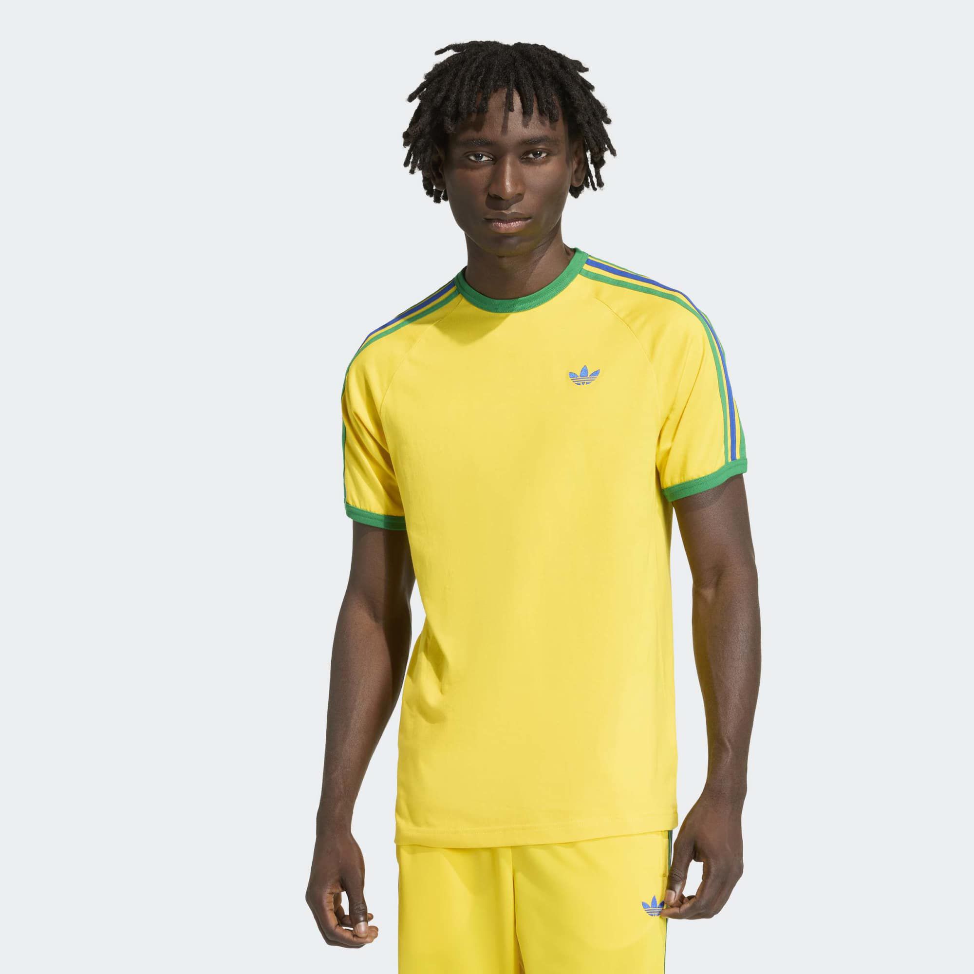 adidas Men's Adicolor Sport Classics 3-Stripes T-Shirt Eqt Yellow/Green/Collegiate Royal thumbnail