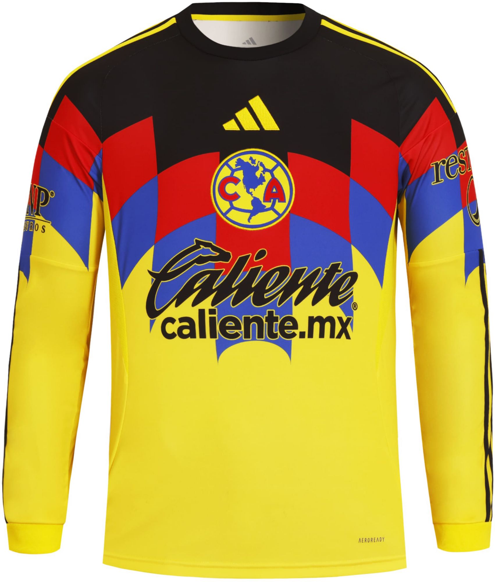 adidas Adult Club America 2025-26 Yellow Home Long Sleeve Replica Jersey