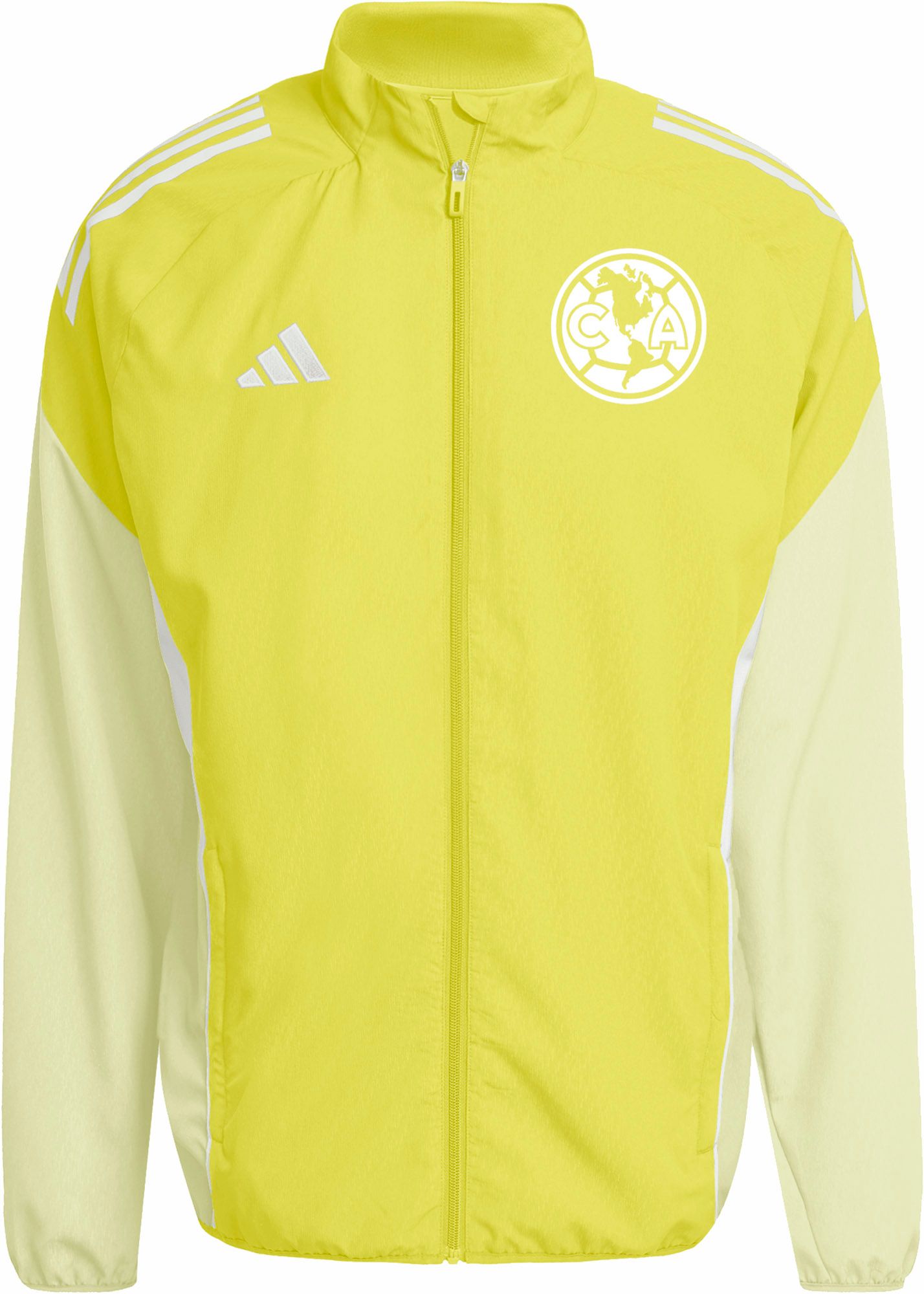 adidas Adult Club America 2025-26 Yellow Prematch Jacket