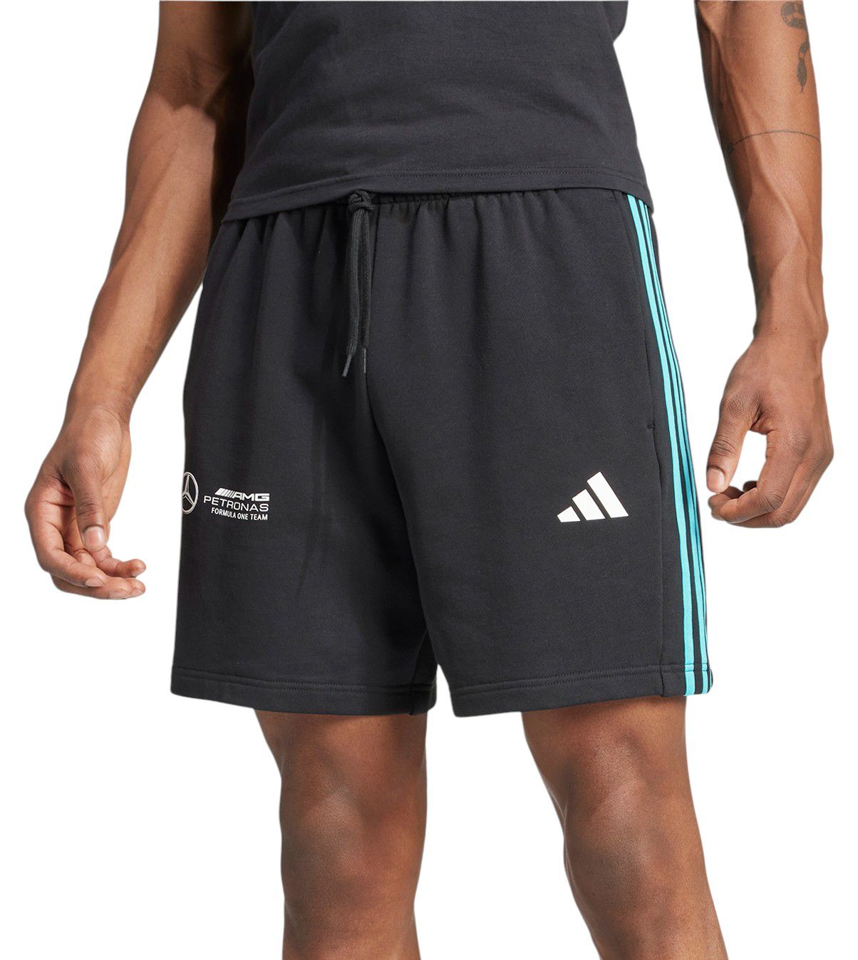 adidas Men's Mercedes Formula 1 DNA Black Shorts