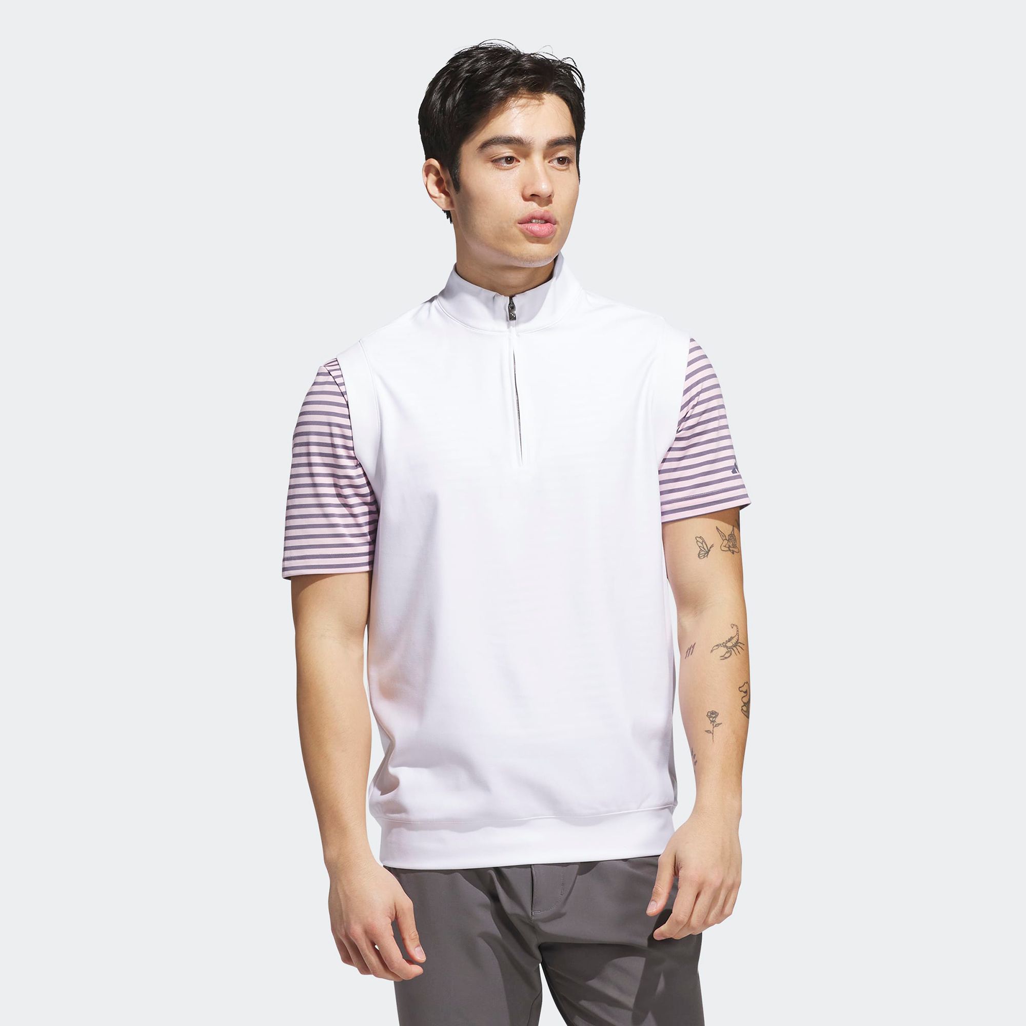 adidas Men's Ultimate365 Classic ¼ Zip Golf Vest, Medium, White