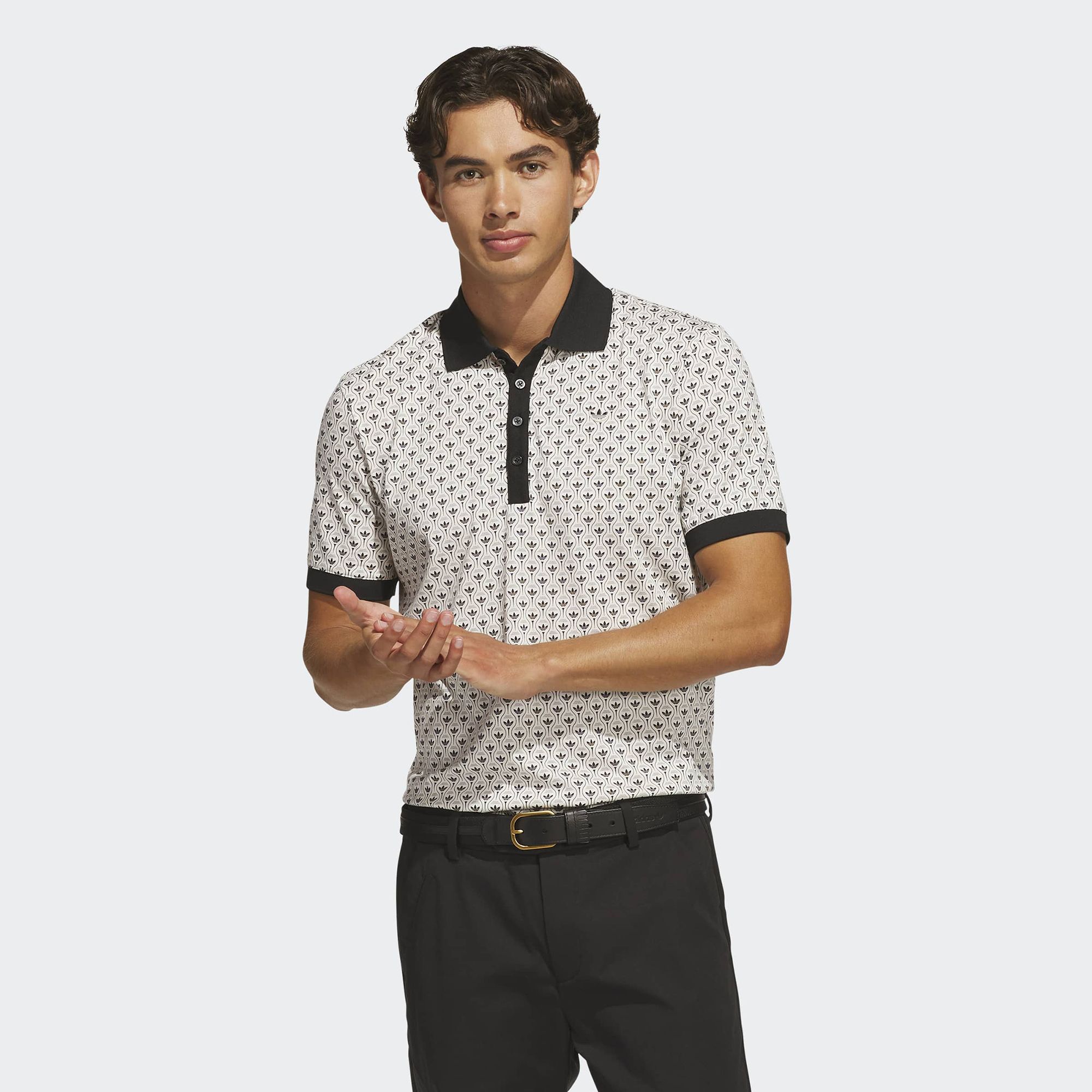 adidas Originals Men's All-Over Trefoil Golf Polo