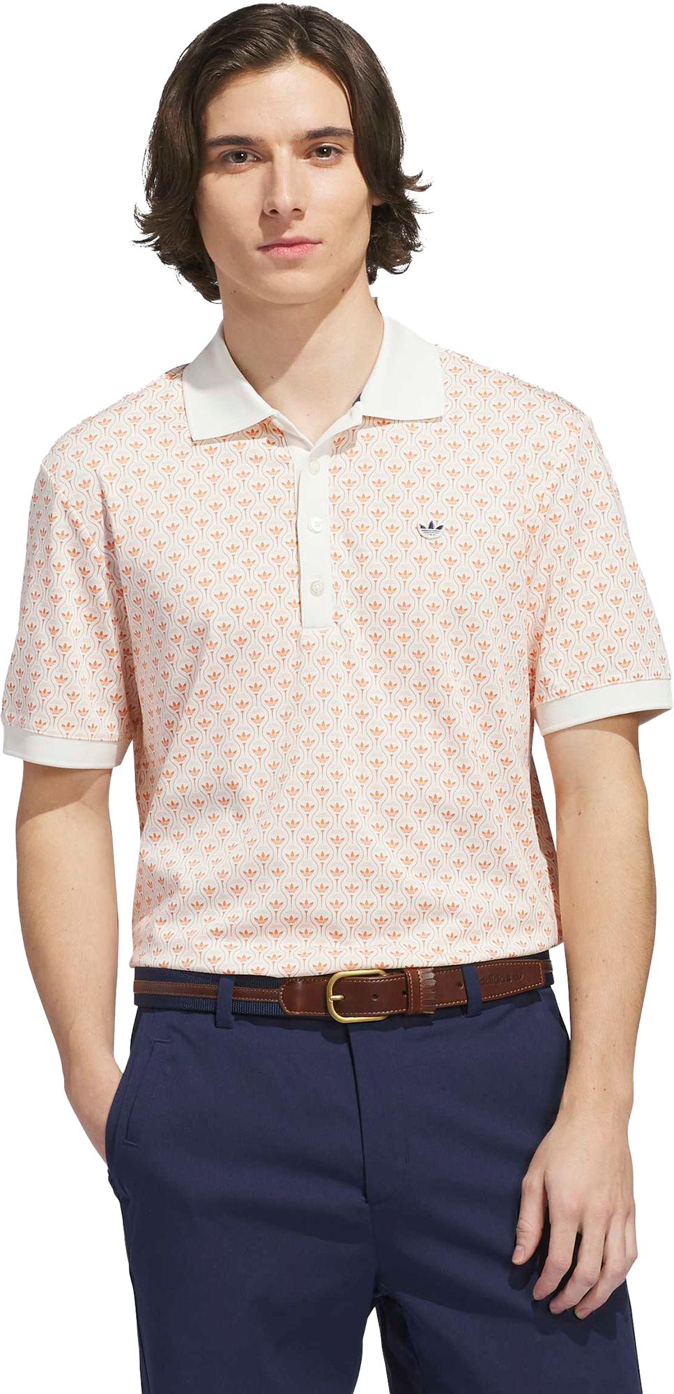 adidas Originals Men's All-Over Trefoil Golf Polo