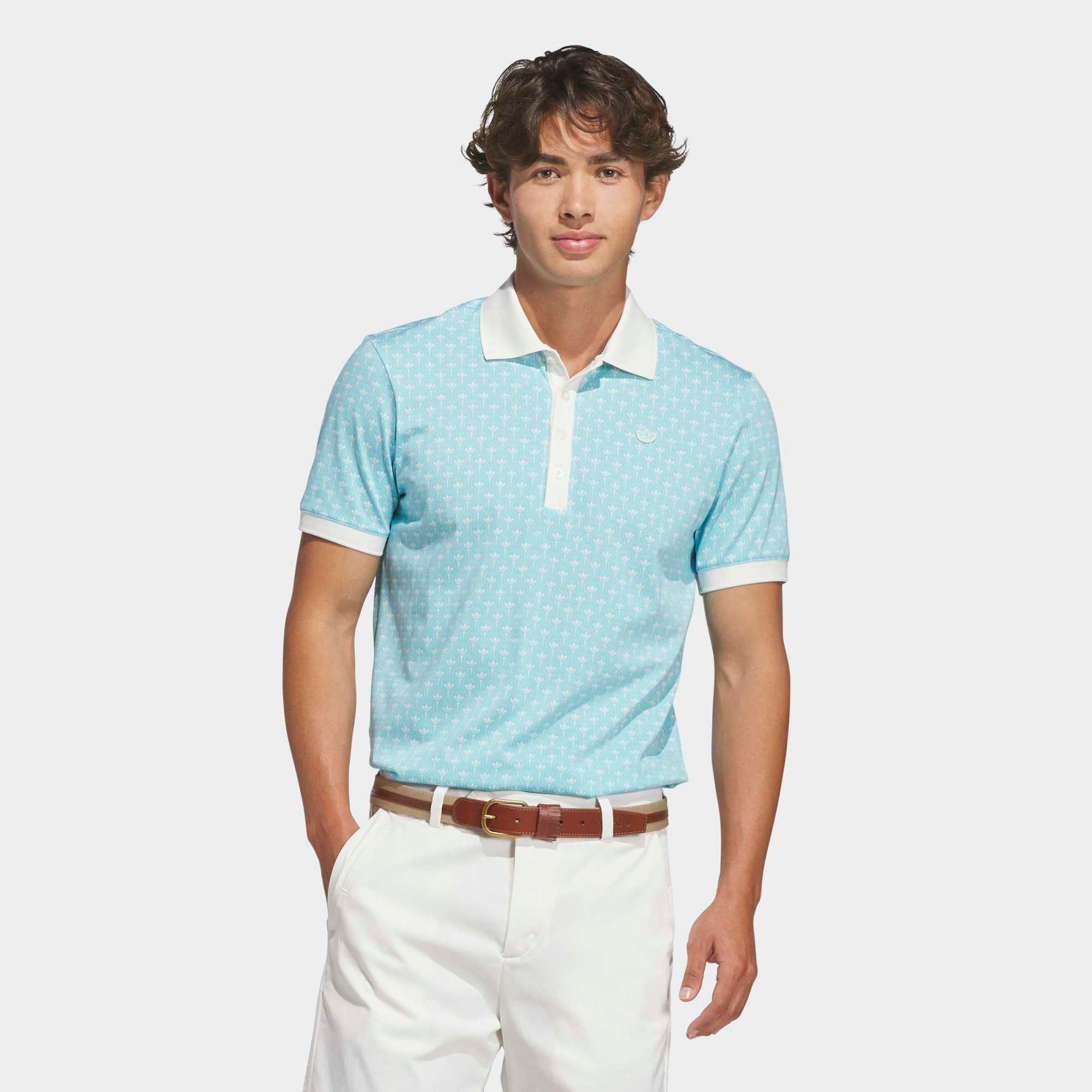 adidas Originals Men's All-Over Trefoil Golf Polo
