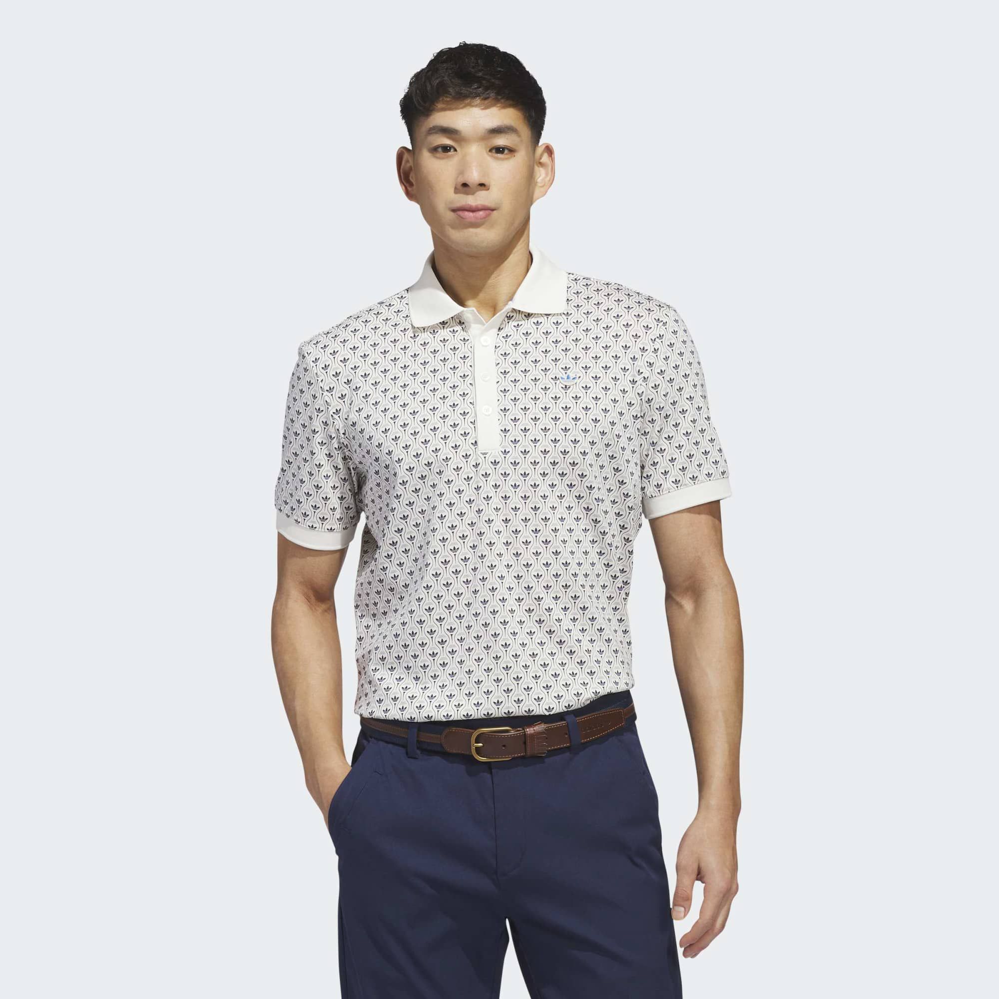 adidas Originals Men's All-Over Trefoil Golf Polo