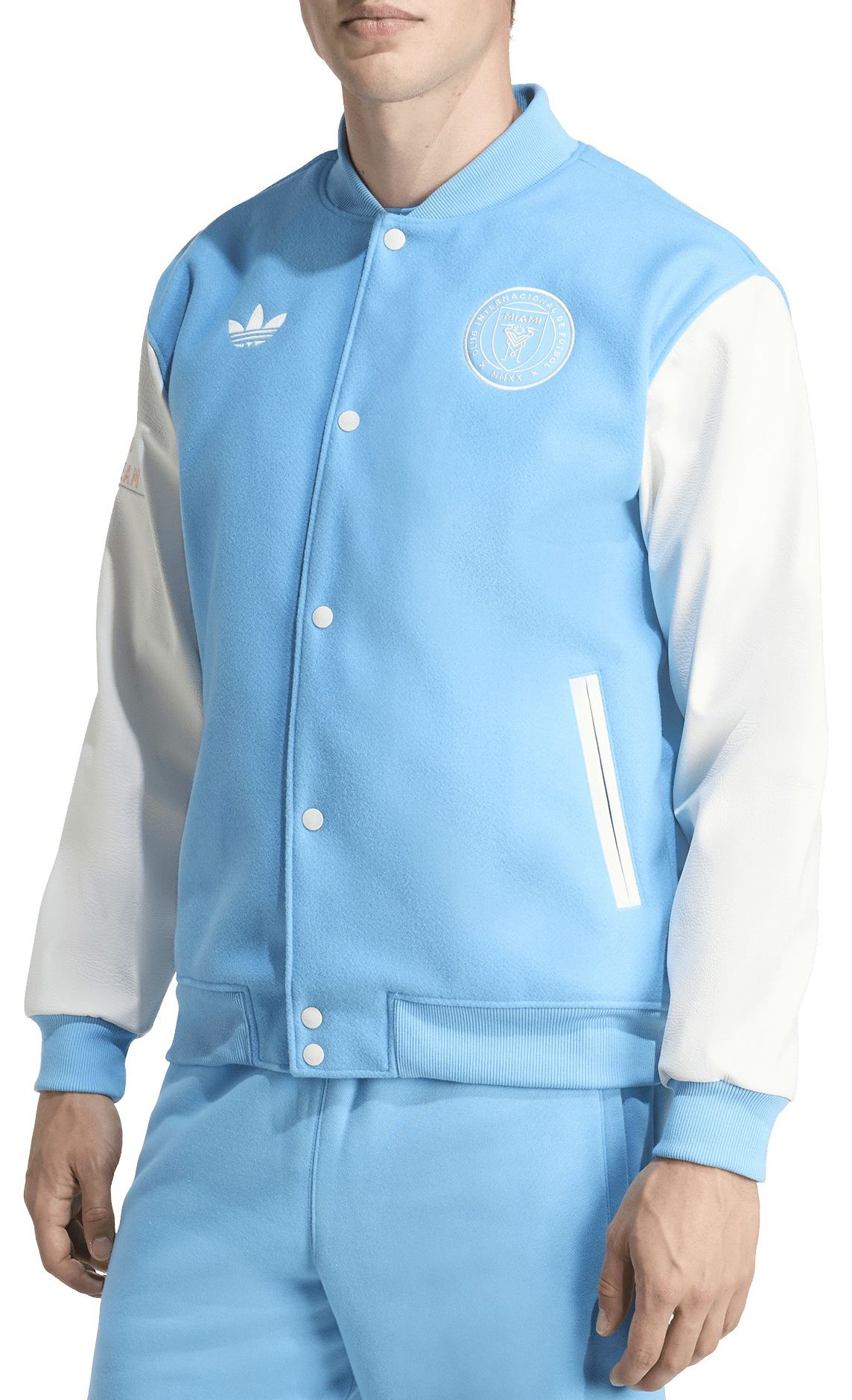 adidas Adult Inter Miami CF 2025 Team Logo Blue Track Jacket