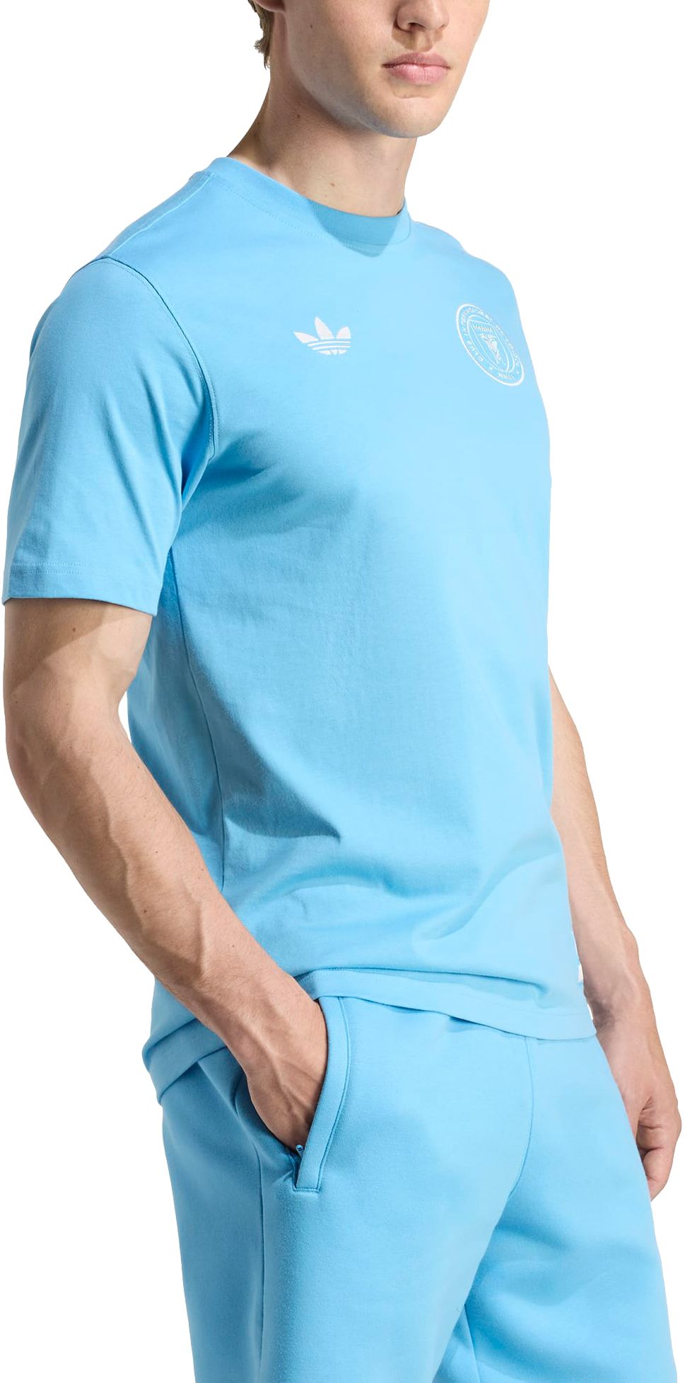 adidas Adult Inter Miami CF 2025 Team Logo Blue T-Shirt