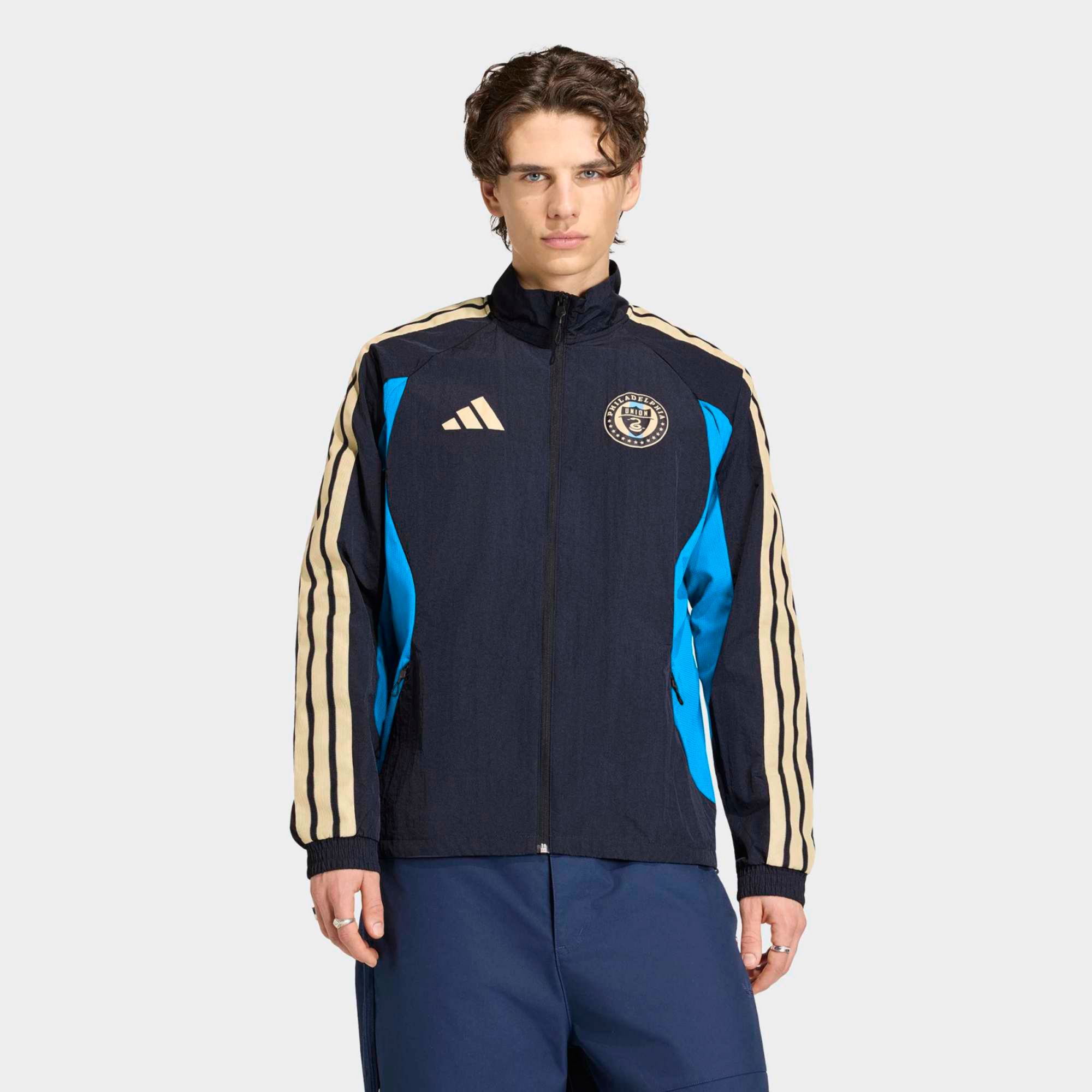 adidas Men's Philadelphia Union Navy 2026 Prematch Anthem Full-Zip Jacket