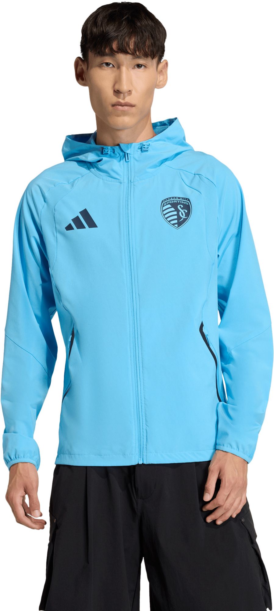 adidas Men's Sporting Kansas City Blue 2026 Home Travel Full-Zip Jacket