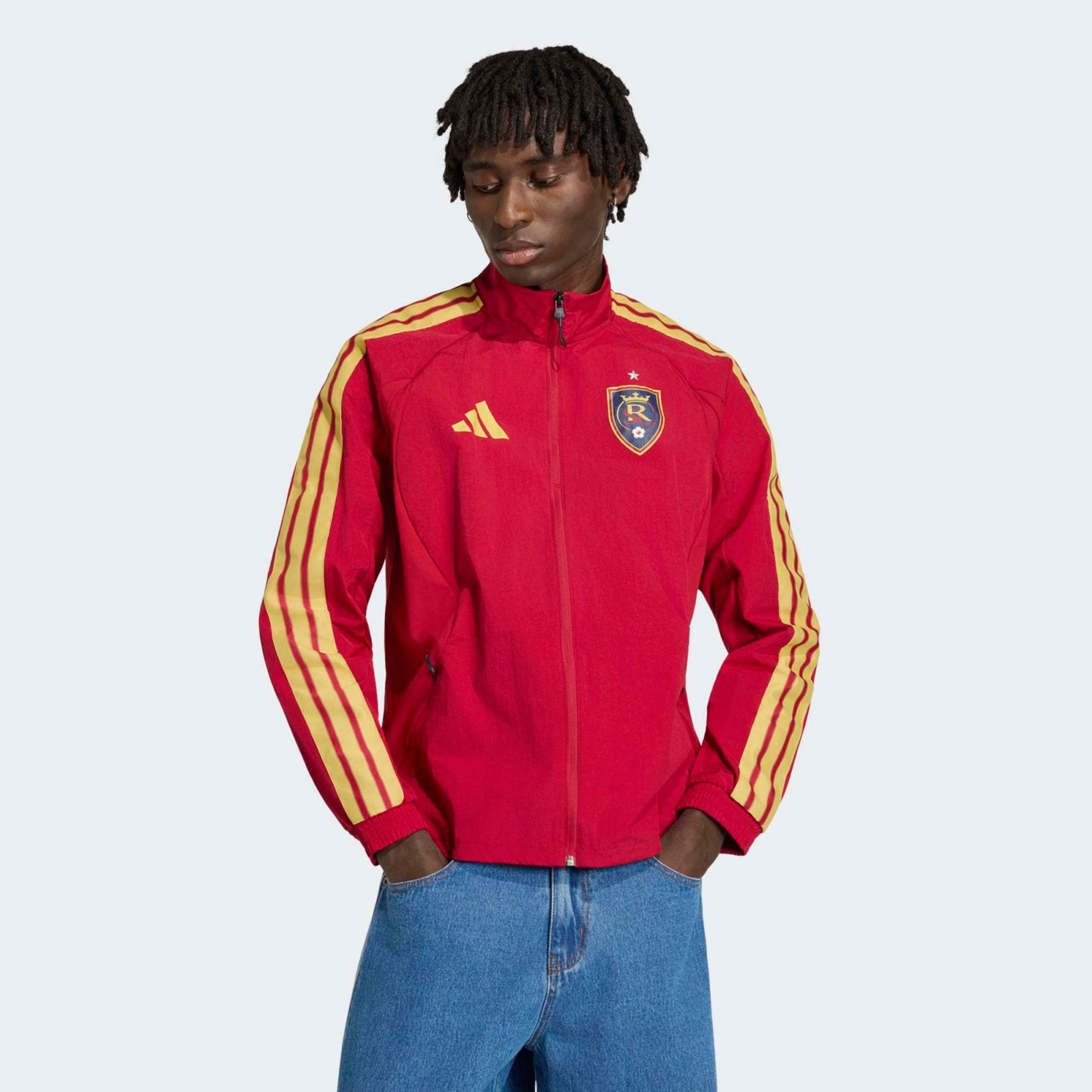 adidas Men's Real Salt Lake Red 2026 Prematch Anthem Full-Zip Jacket
