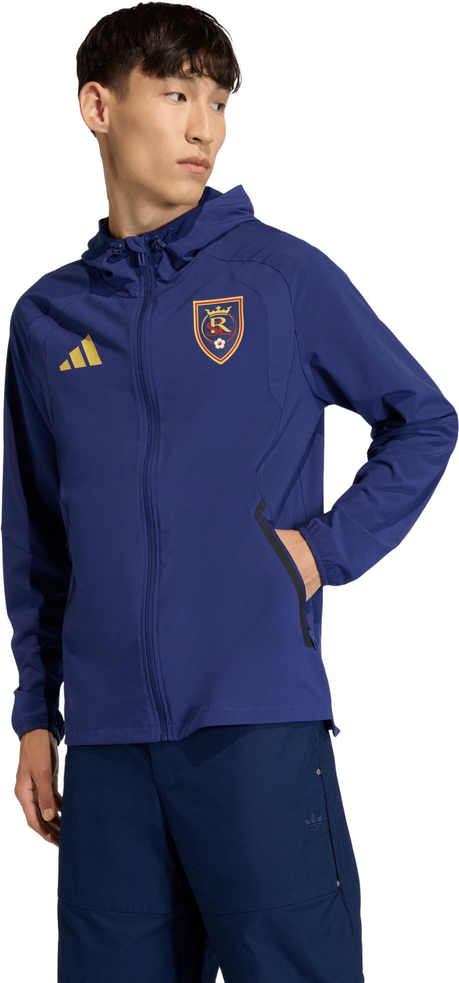 adidas Men's Real Salt Lake Navy 2026 Home Travel Full-Zip Jacket