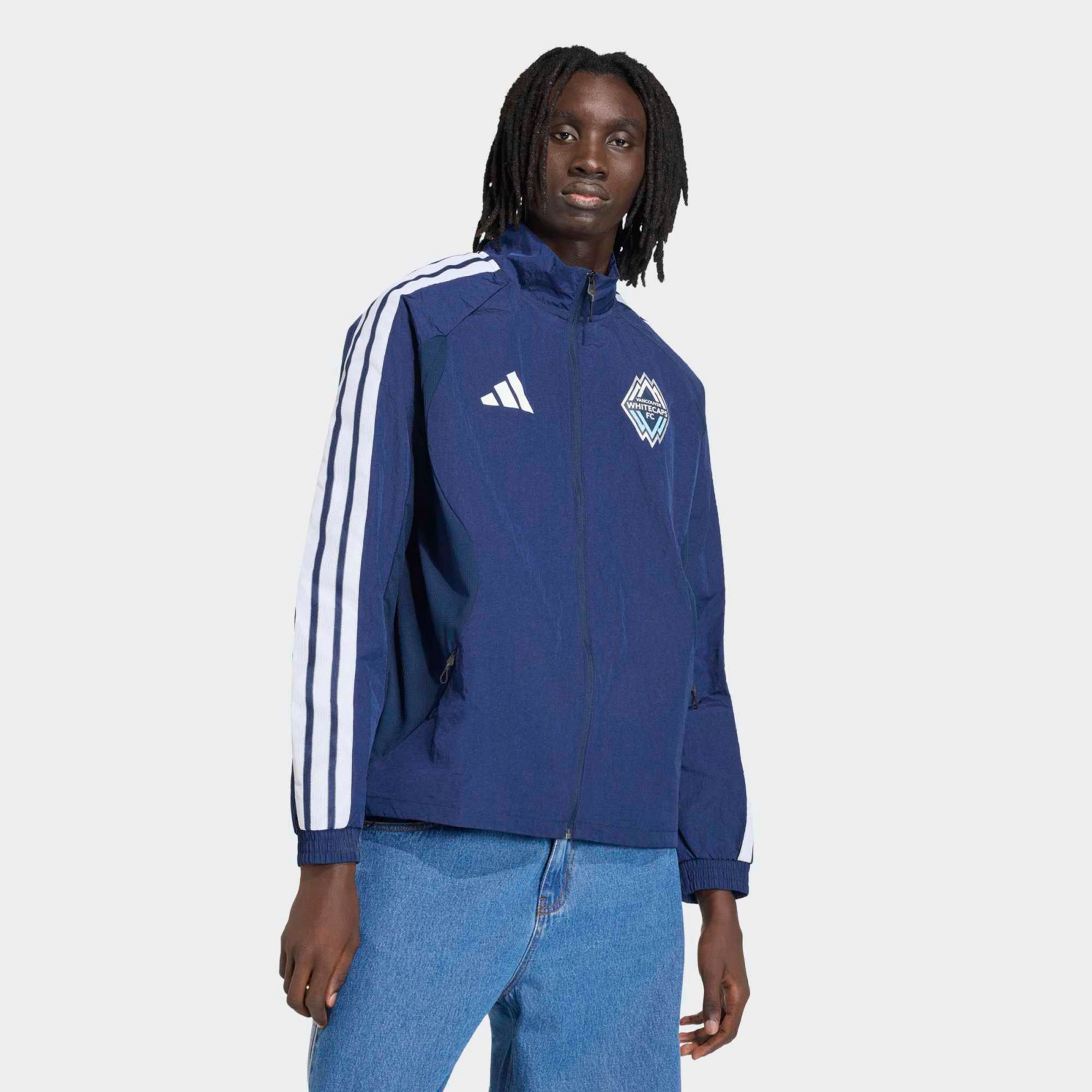 adidas Men's Vancouver Whitecaps Navy 2026 Prematch Anthem Full-Zip Jacket