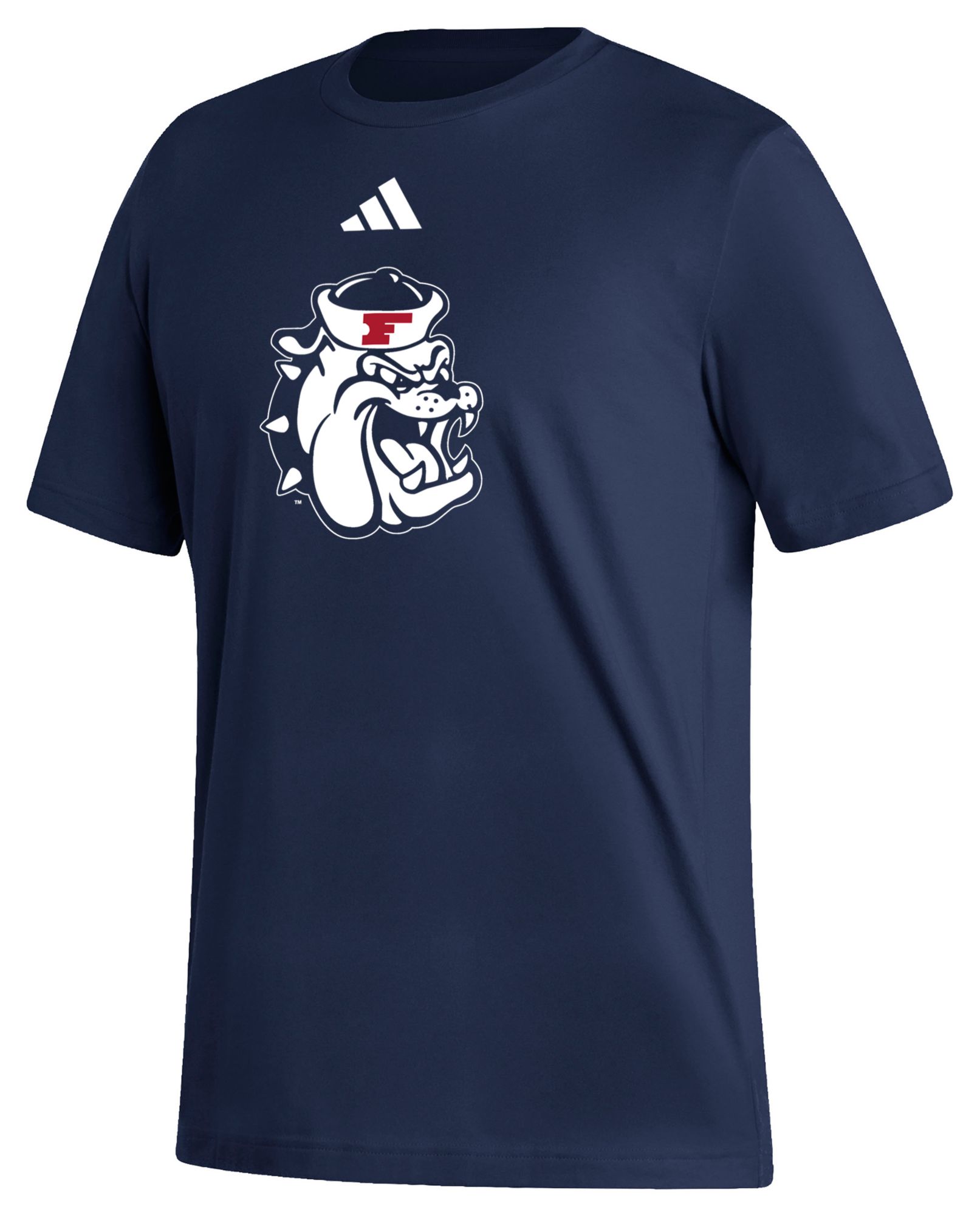adidas Men's Fresno State Bulldogs Navy Fresh Vault Short Sleeve T-Shirt