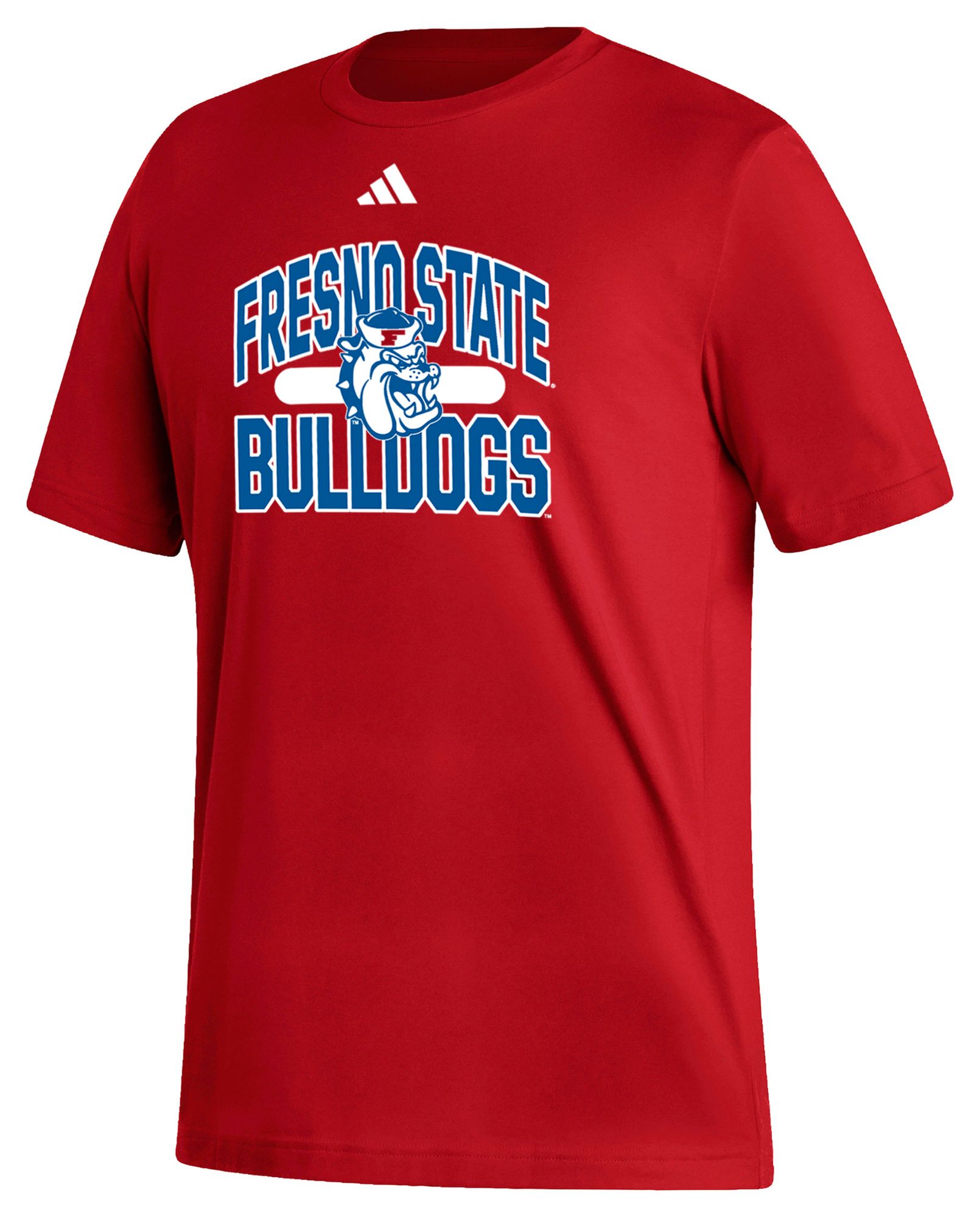 adidas Men's Fresno State Bulldogs Red Fresh Training Short Sleeve T-Shirt