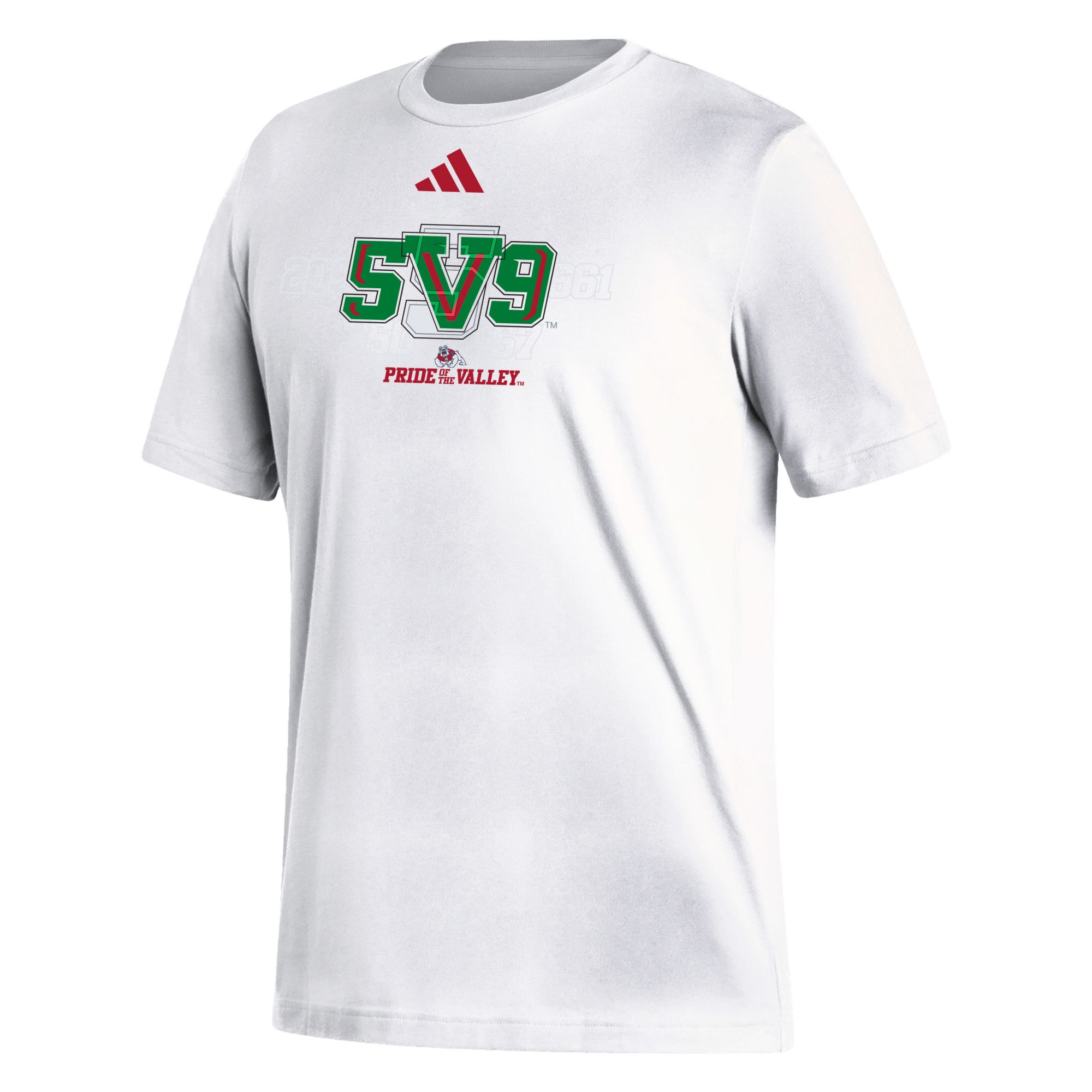 adidas Men's Fresno State Bulldogs White Fresh Whiteout T-Shirt