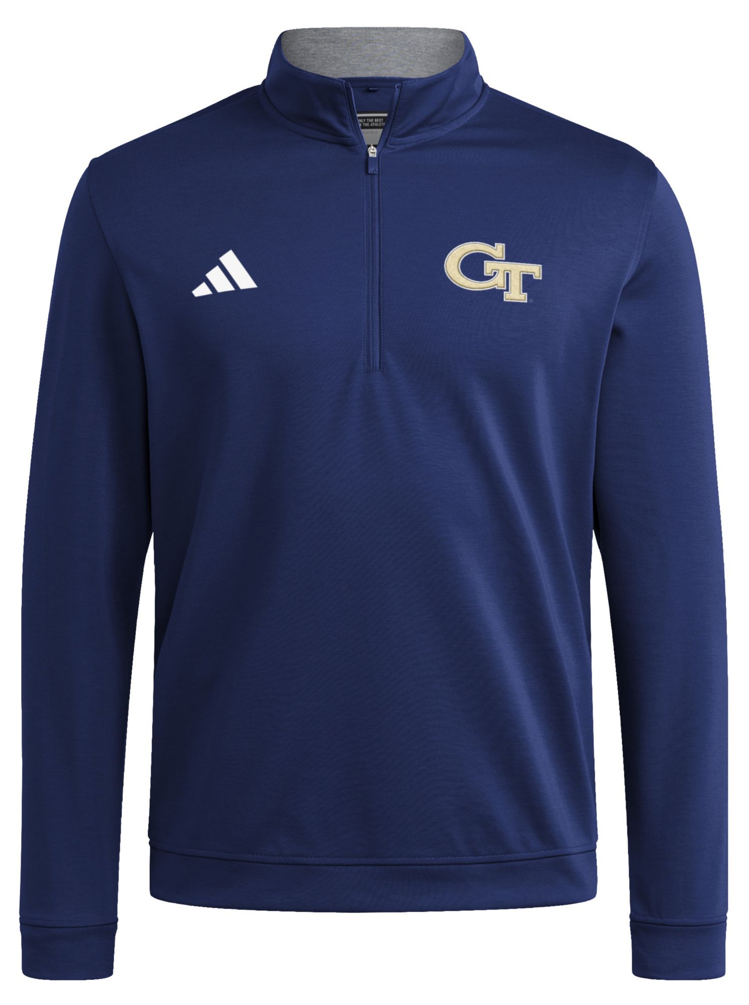 adidas Men's Georgia Tech Yellow Jackets Navy Elevated 1/4 Zip Pullover