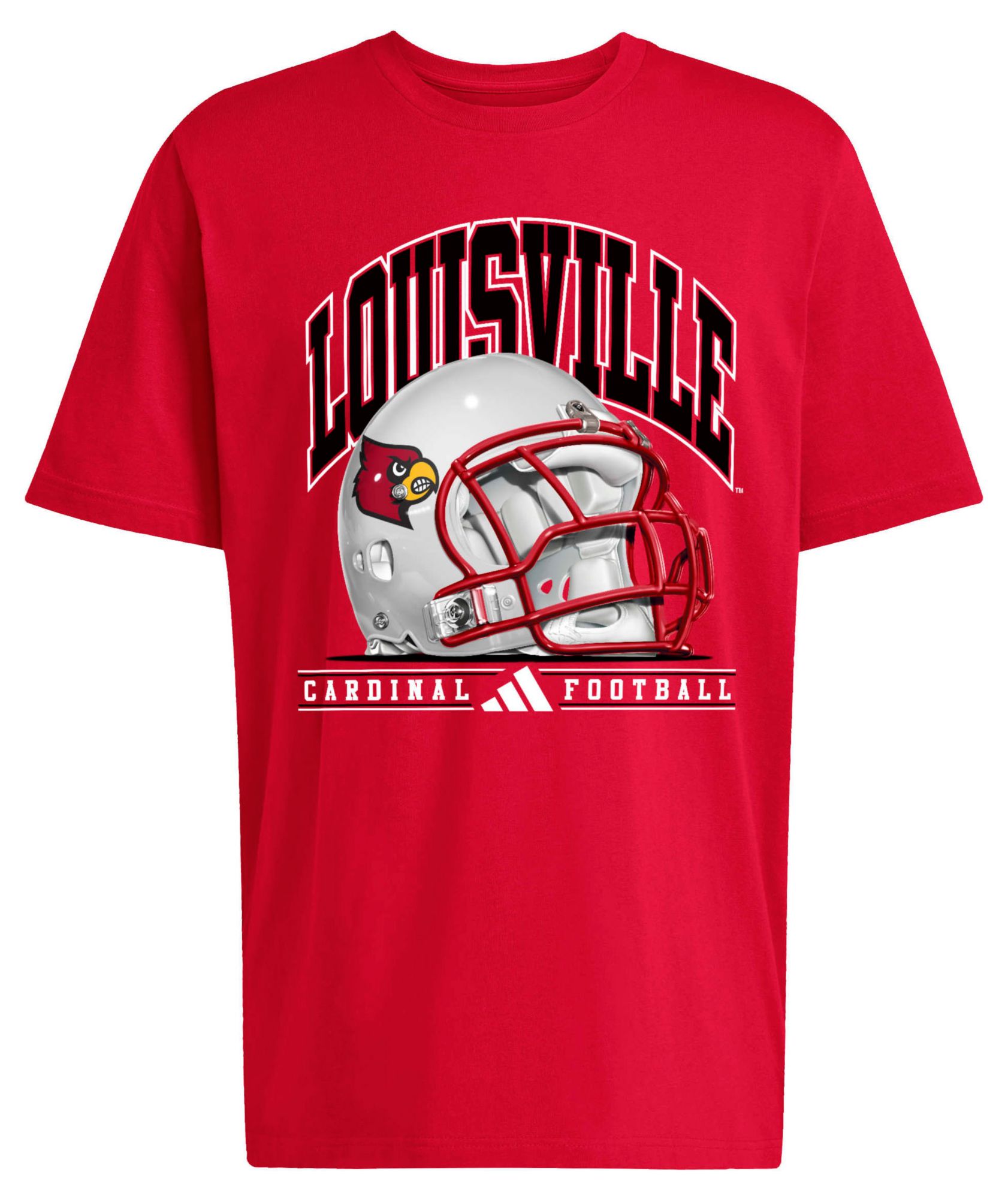 adidas Men's Louisville Cardinals Red Football Refresh T-Shirt