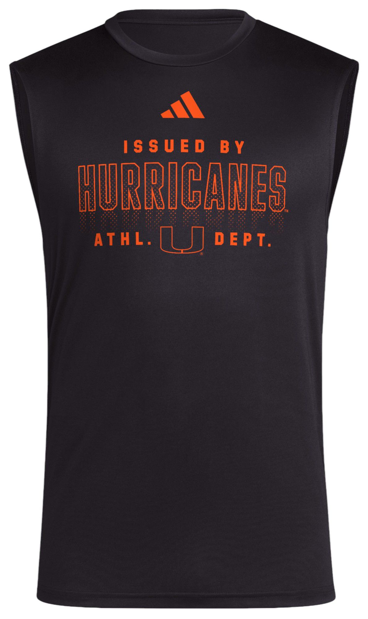 adidas Men's Miami Hurricanes Black Pregame T-Shirt