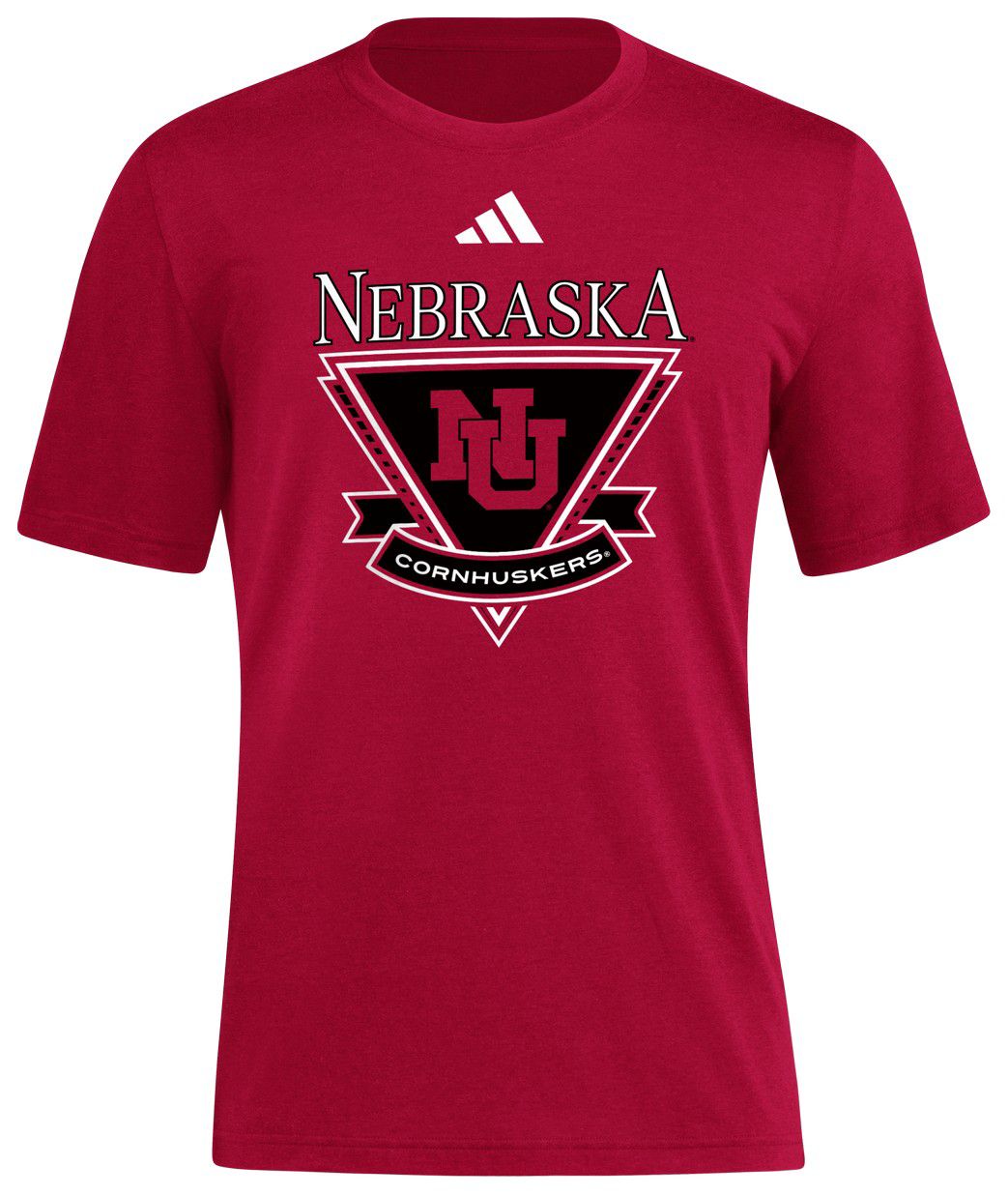 adidas Men's Nebraska Cornhuskers Bright Red Echoes of the Past Short Sleeve T-Shirt