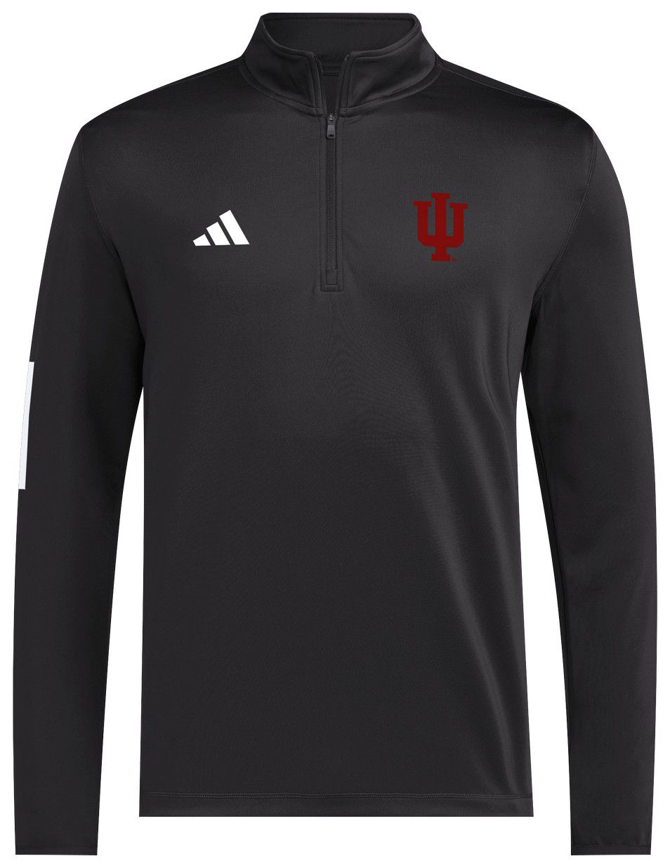 adidas Men's Indiana Hoosiers Black Quarter-Zip Golf Jacket