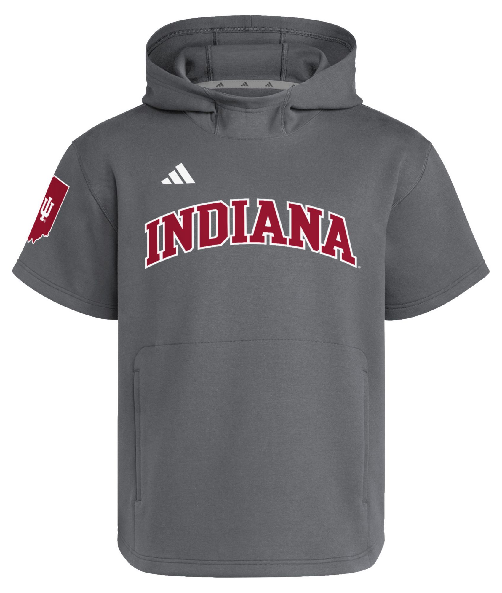 adidas Men's Indiana Hoosiers Dark Gray Dugout Hoodie
